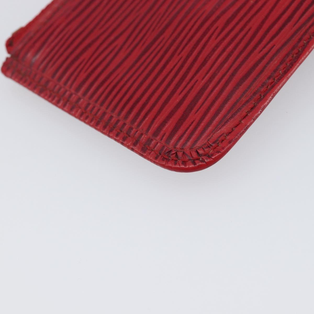 LOUIS VUITTON Epi Pochette Cles Coin Purse Red M63807 LV Auth 206937
