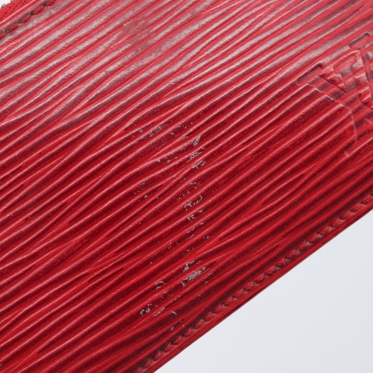 LOUIS VUITTON Epi Pochette Cles Coin Purse Red M63807 LV Auth 206937