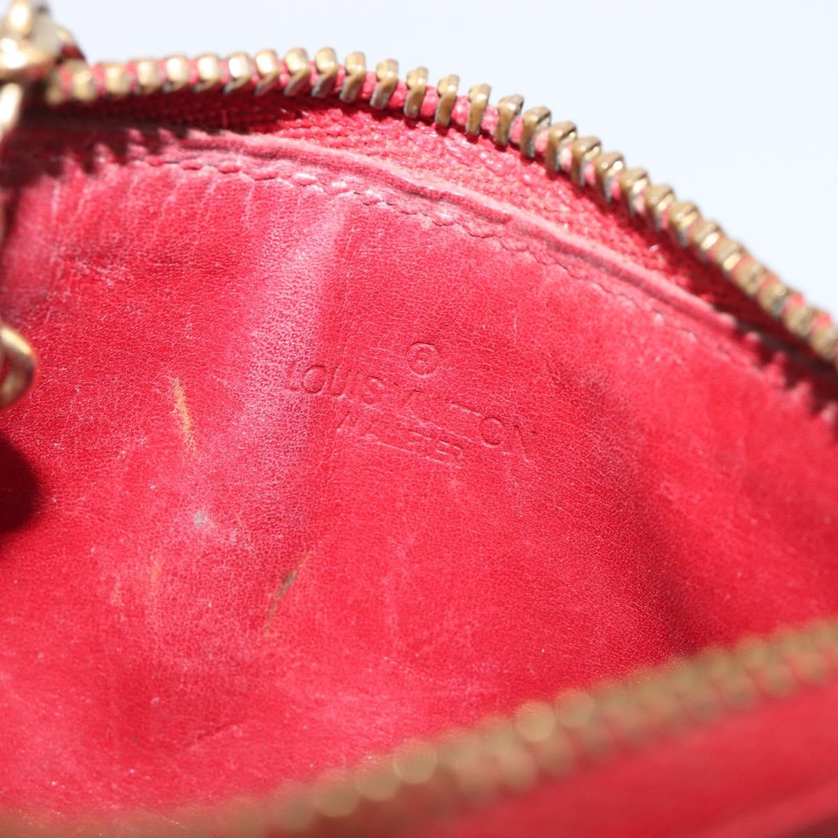 LOUIS VUITTON Epi Pochette Cles Coin Purse Red M63807 LV Auth 206937