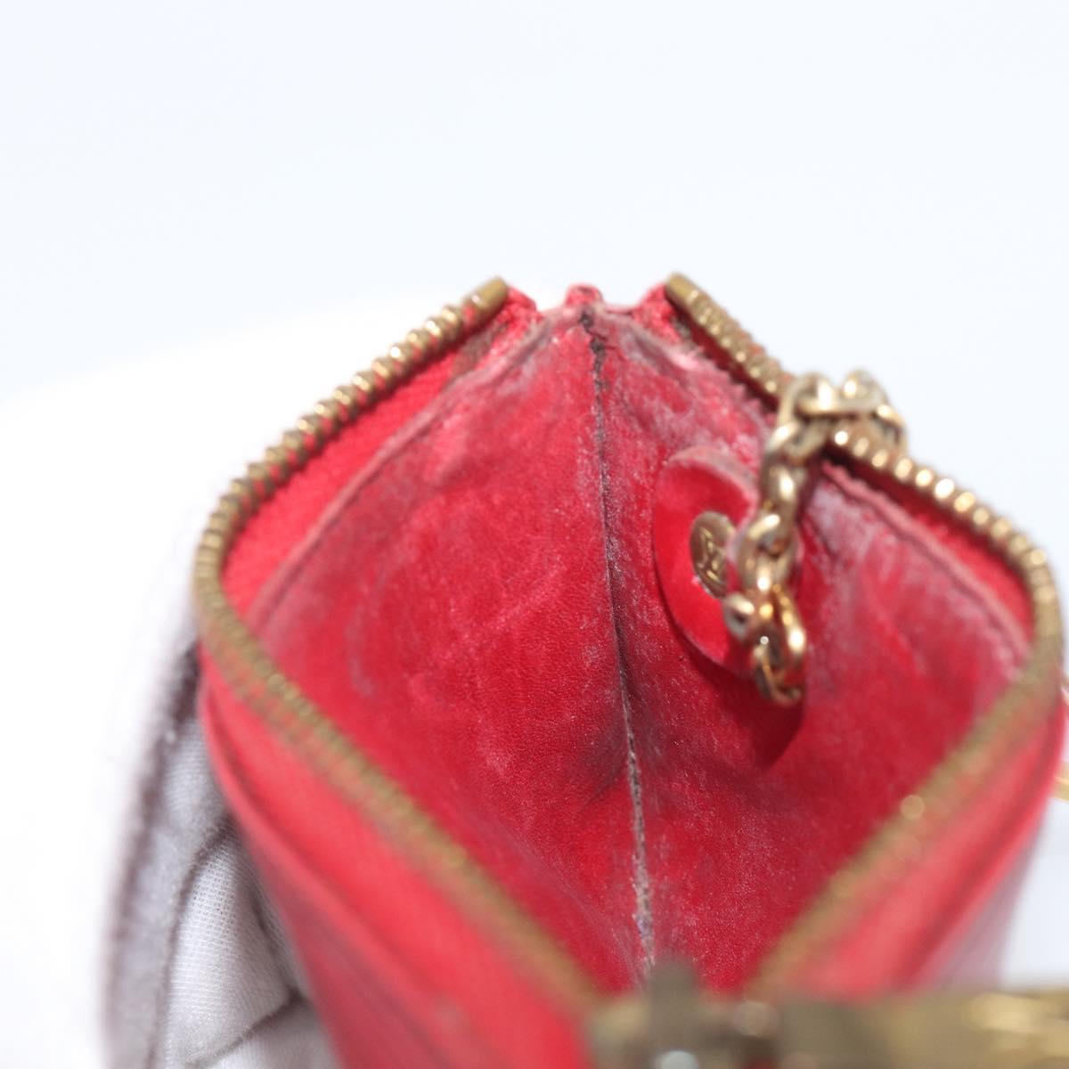 LOUIS VUITTON Epi Pochette Cles Coin Purse Red M63807 LV Auth 206937