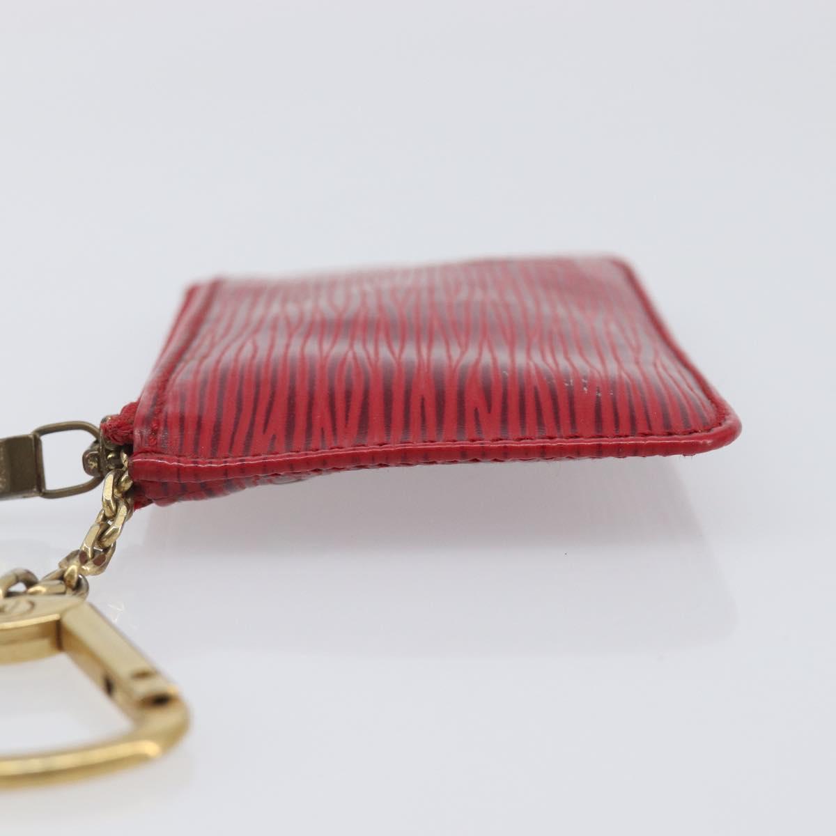 LOUIS VUITTON Epi Pochette Cles Coin Purse Red M63807 LV Auth 206937