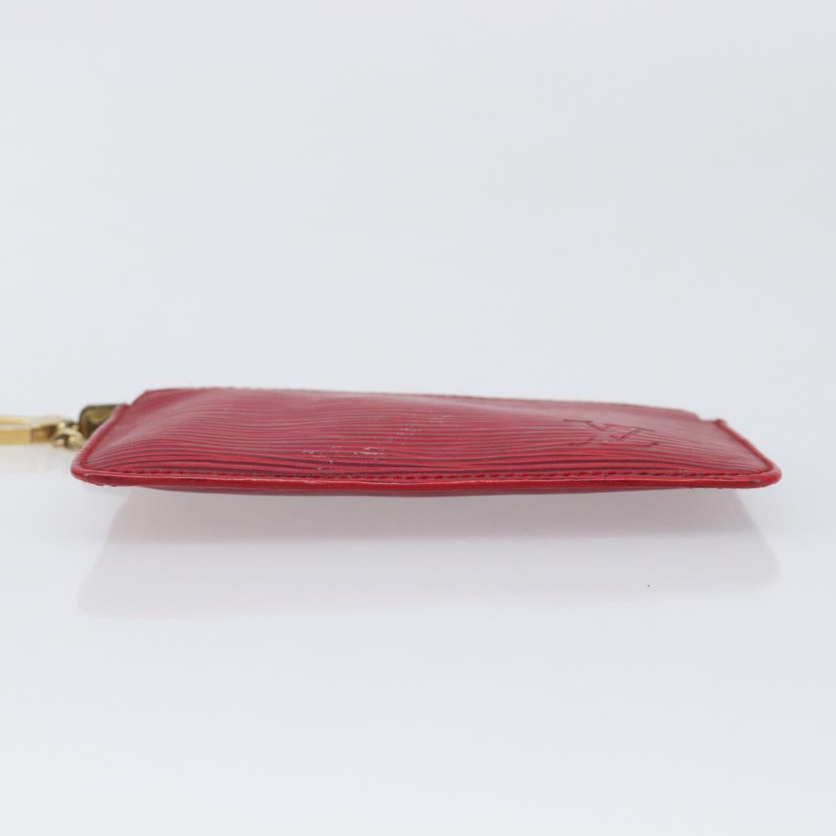 LOUIS VUITTON Epi Pochette Cles Coin Purse Red M63807 LV Auth 206937