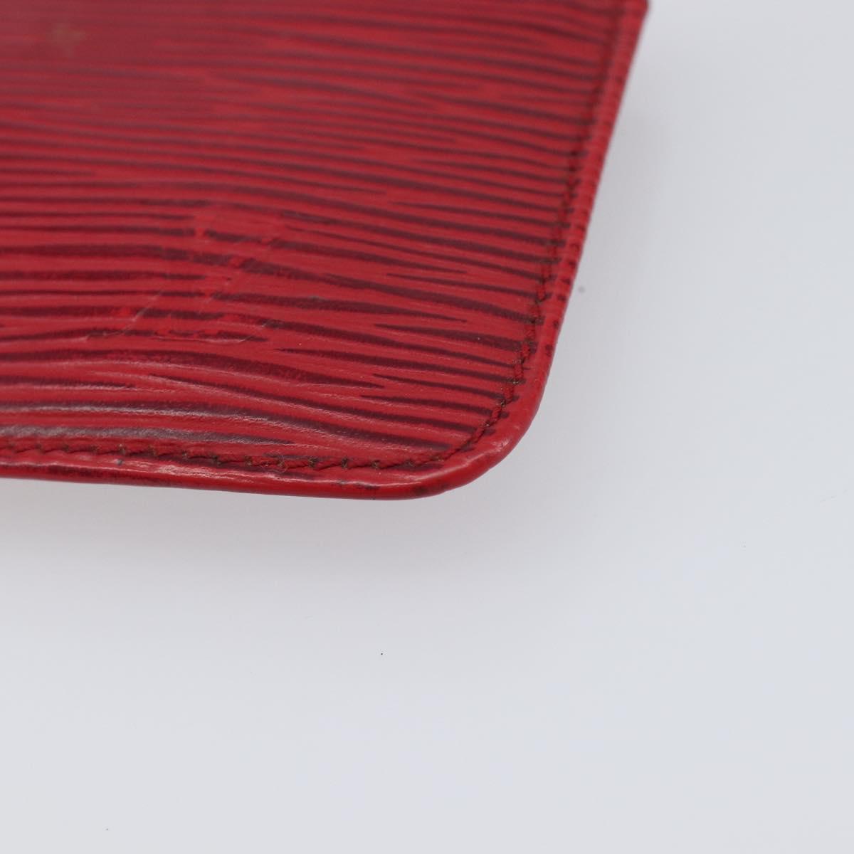 LOUIS VUITTON Epi Pochette Cles Coin Purse Red M63807 LV Auth 206937