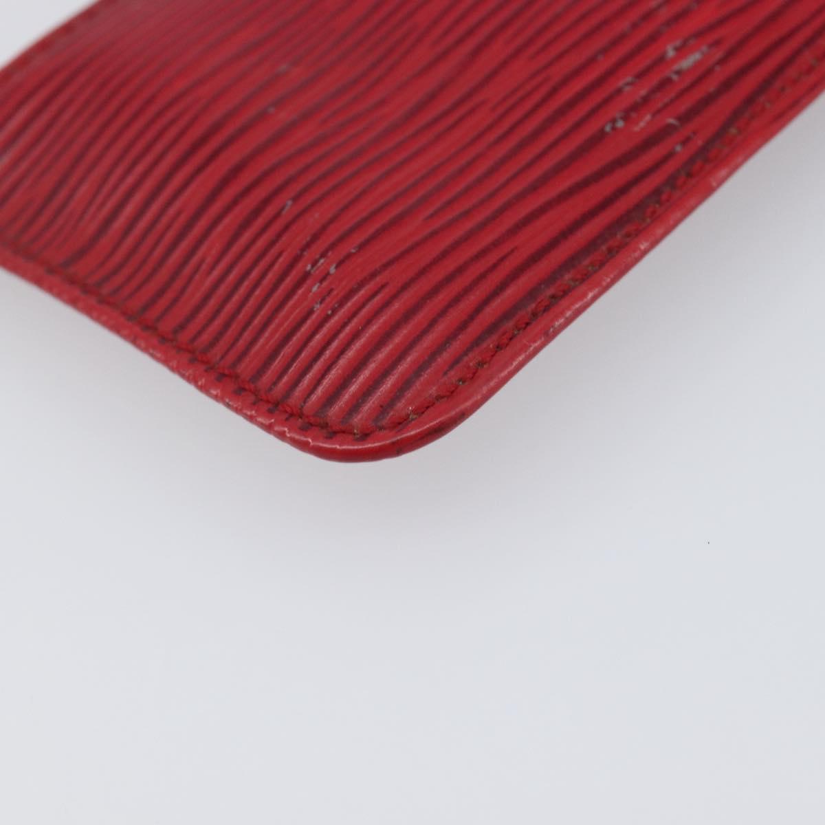 LOUIS VUITTON Epi Pochette Cles Coin Purse Red M63807 LV Auth 206937