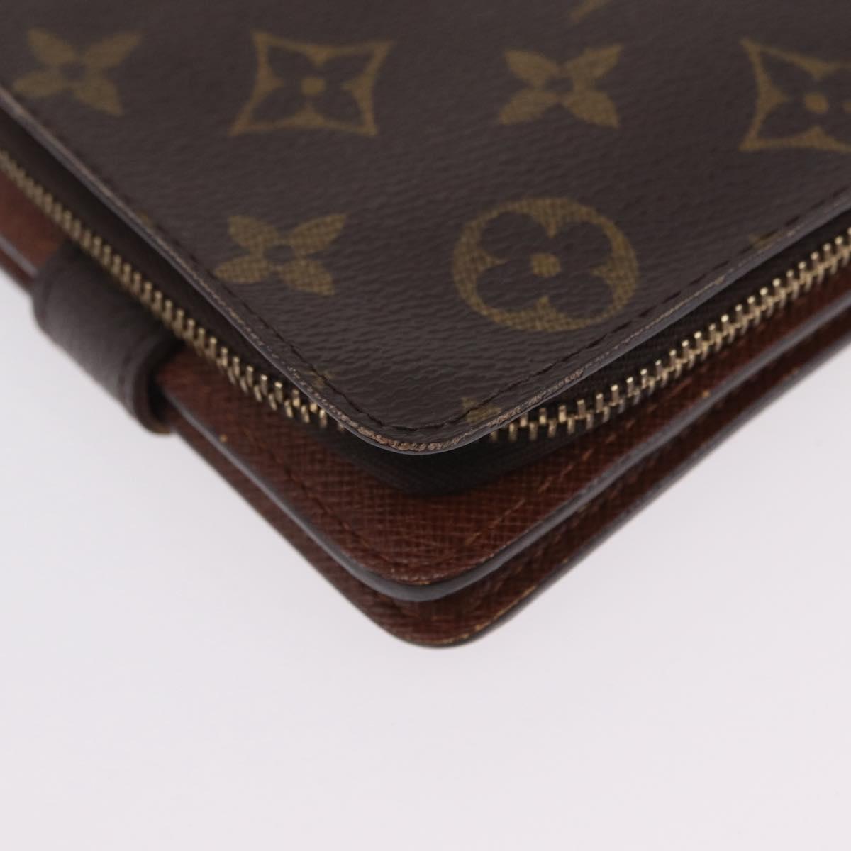 LOUIS VUITTON Monogram Compact Zip Wallet M61667 LV Auth 206938