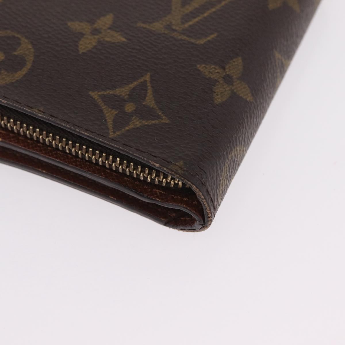 LOUIS VUITTON Monogram Compact Zip Wallet M61667 LV Auth 206938