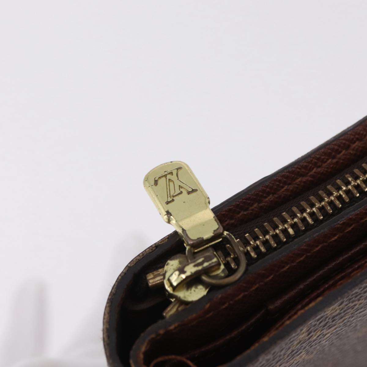 LOUIS VUITTON Monogram Compact Zip Wallet M61667 LV Auth 206938