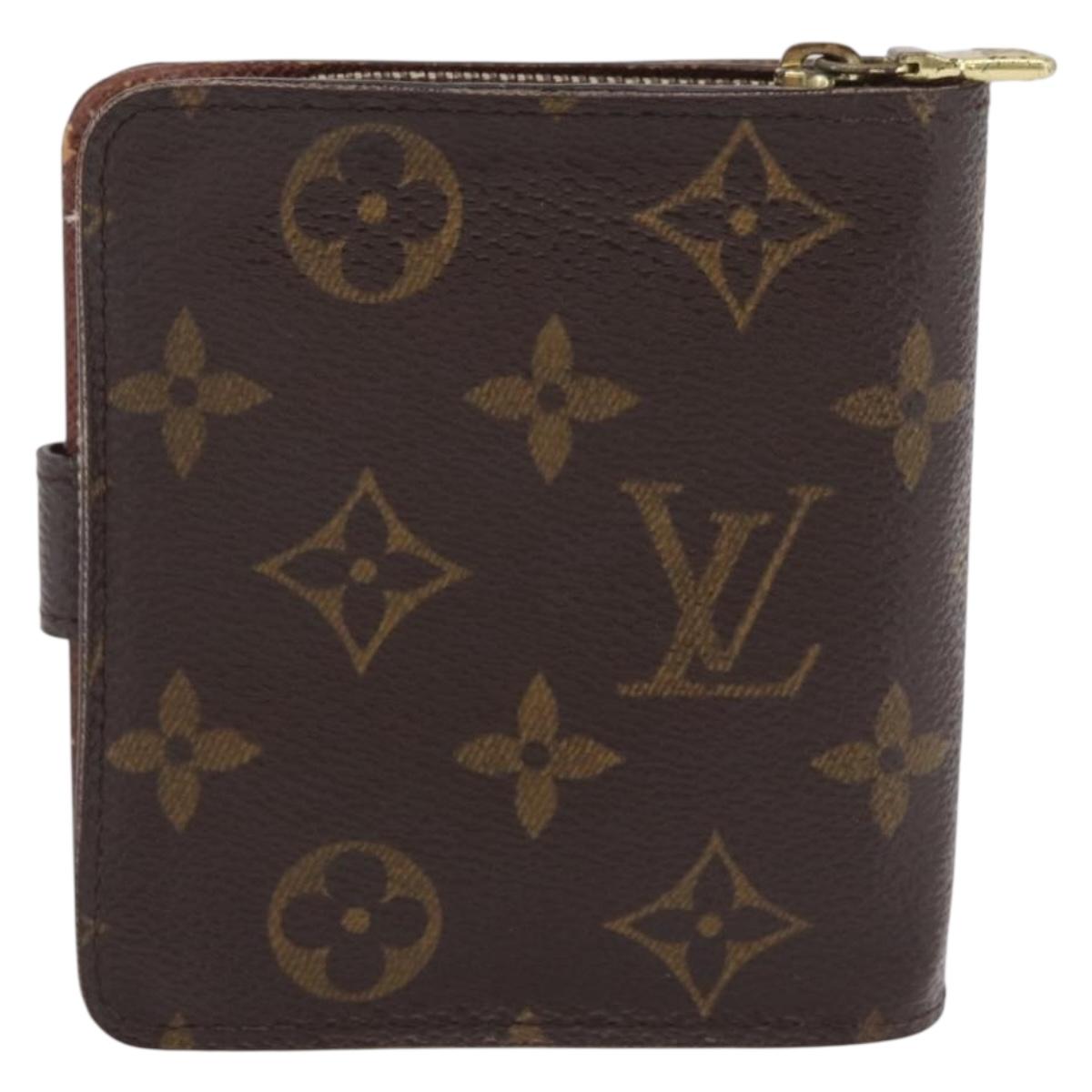 LOUIS VUITTON Monogram Compact Zip Wallet M61667 LV Auth 206938