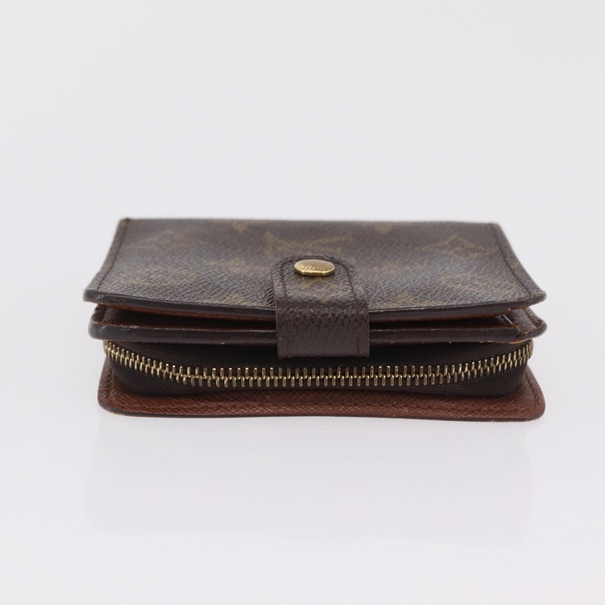 LOUIS VUITTON Monogram Compact Zip Wallet M61667 LV Auth 206938