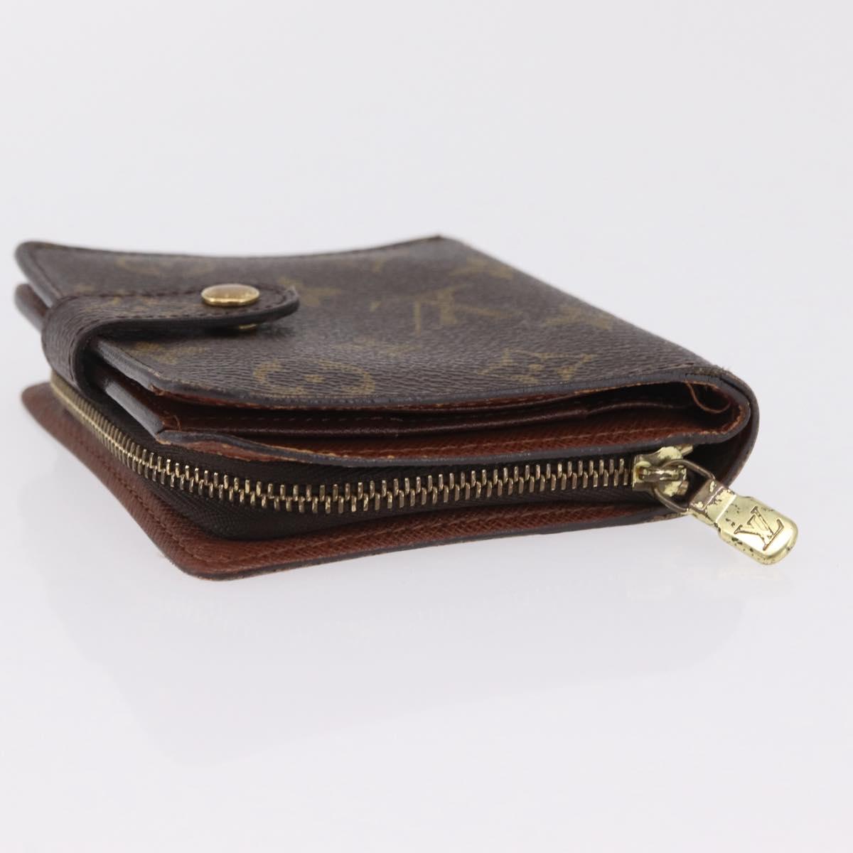 LOUIS VUITTON Monogram Compact Zip Wallet M61667 LV Auth 206938