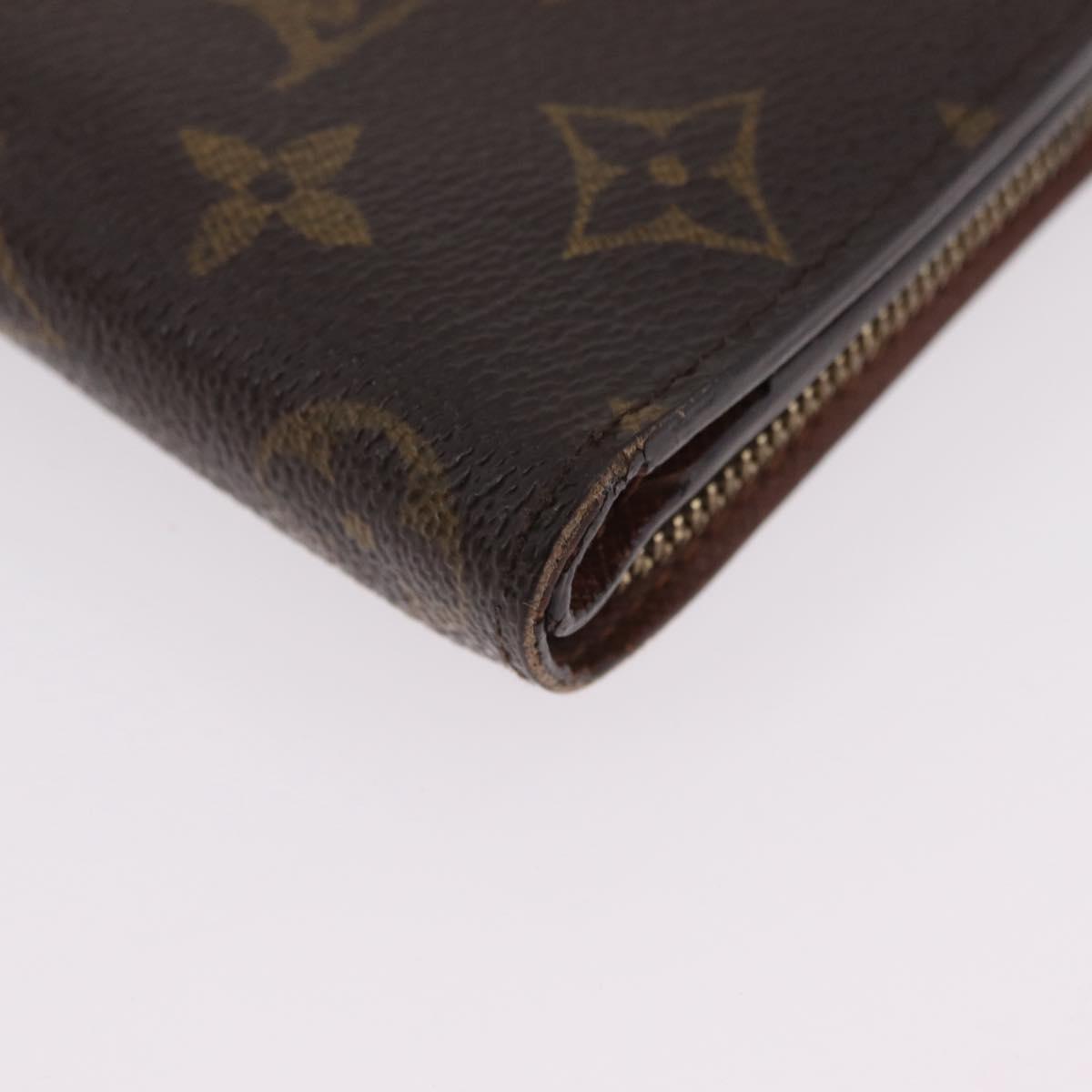 LOUIS VUITTON Monogram Compact Zip Wallet M61667 LV Auth 206938