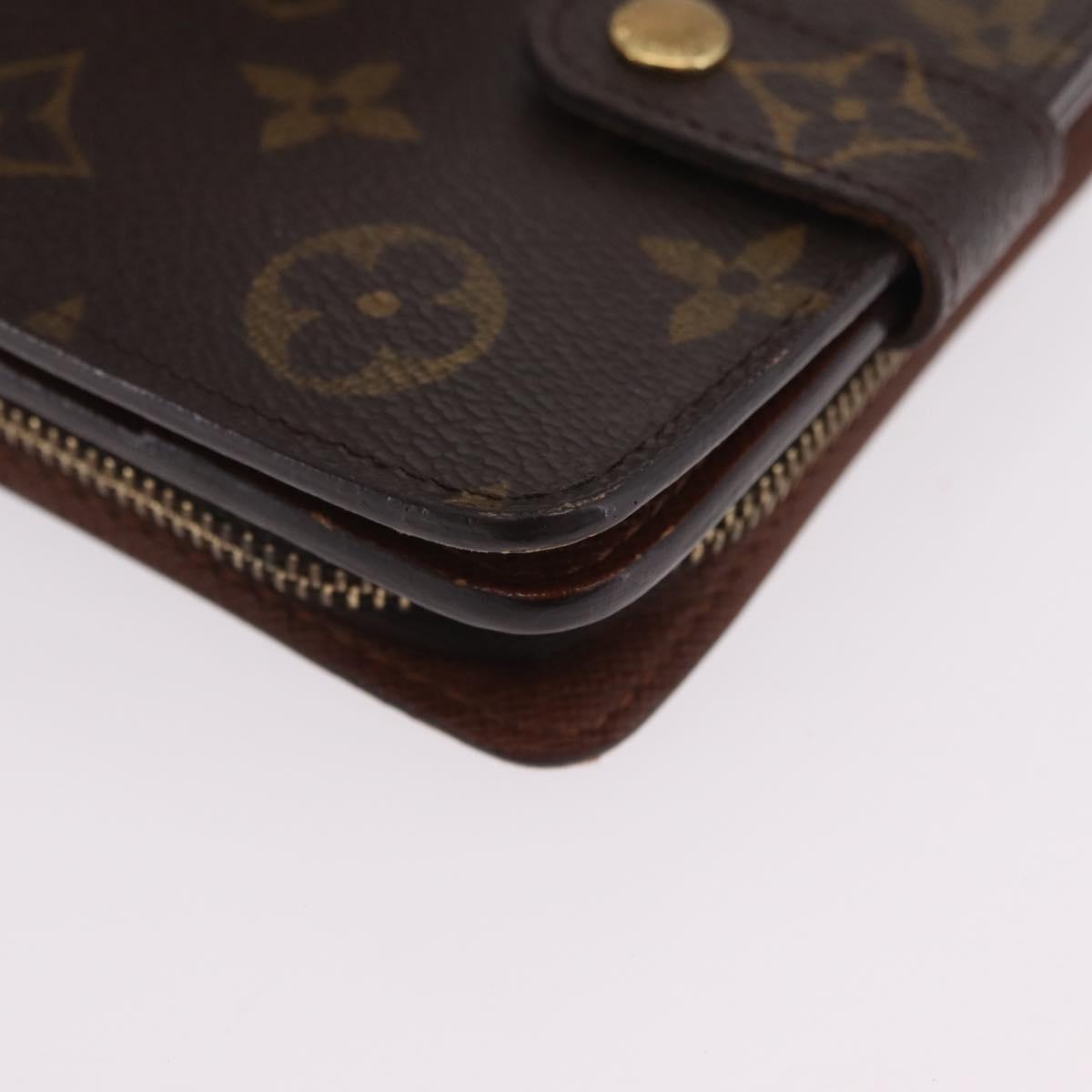 LOUIS VUITTON Monogram Compact Zip Wallet M61667 LV Auth 206938