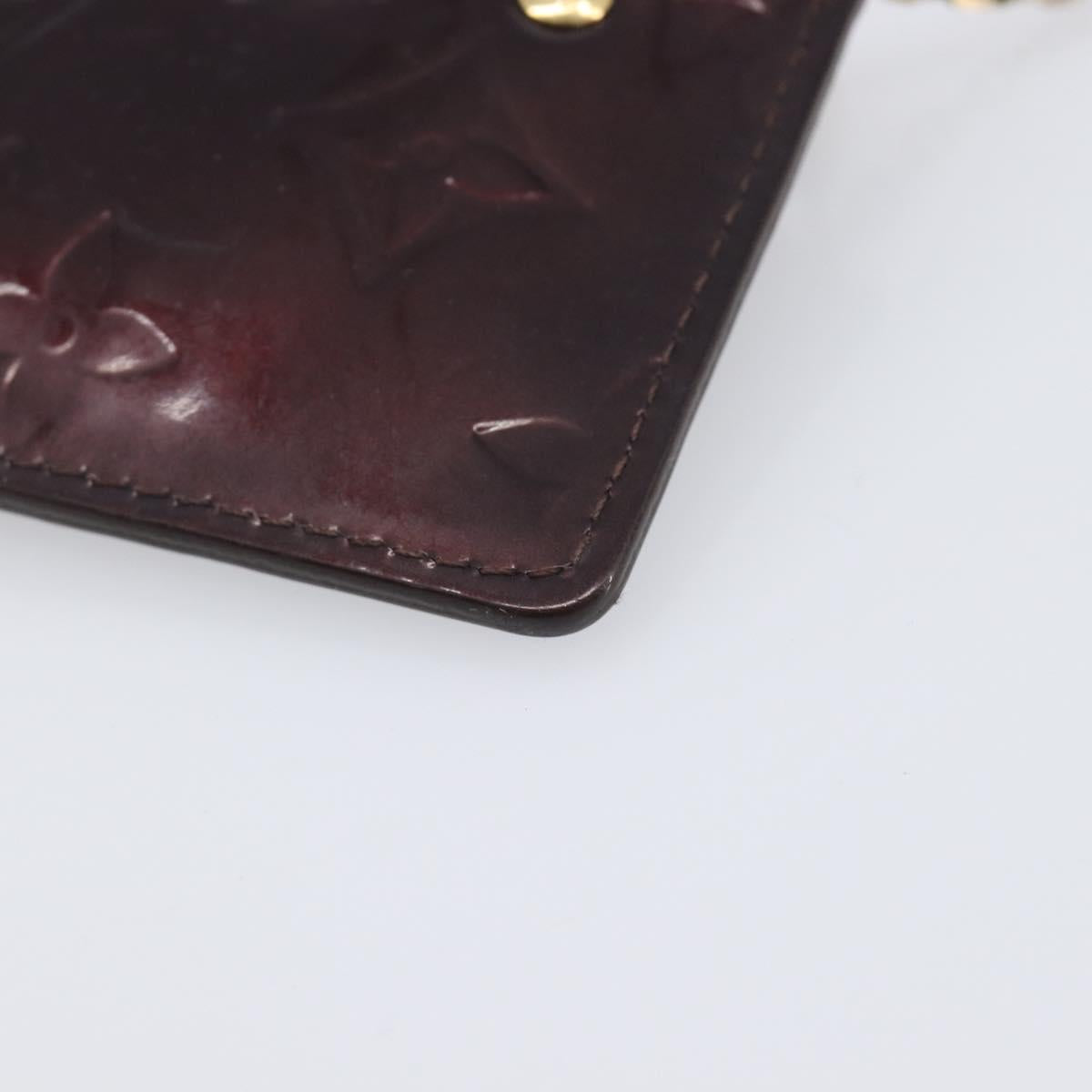 LOUIS VUITTON Monogram Vernis Pochette Cles Purse Amarante M93518 LV Auth 206941