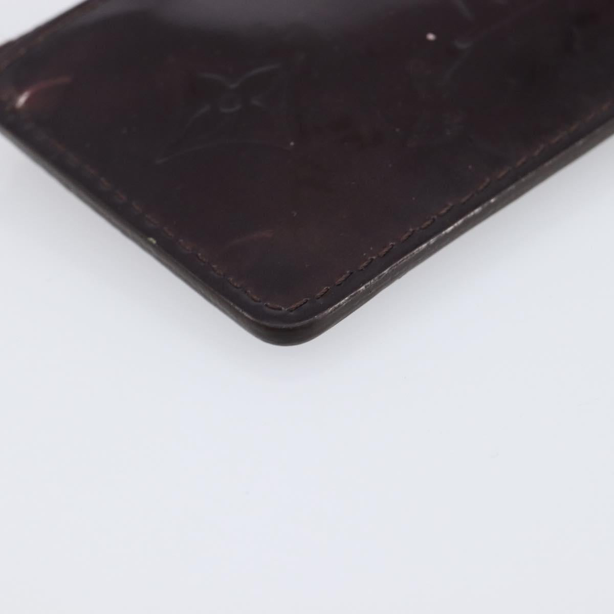 LOUIS VUITTON Monogram Vernis Pochette Cles Purse Amarante M93518 LV Auth 206941