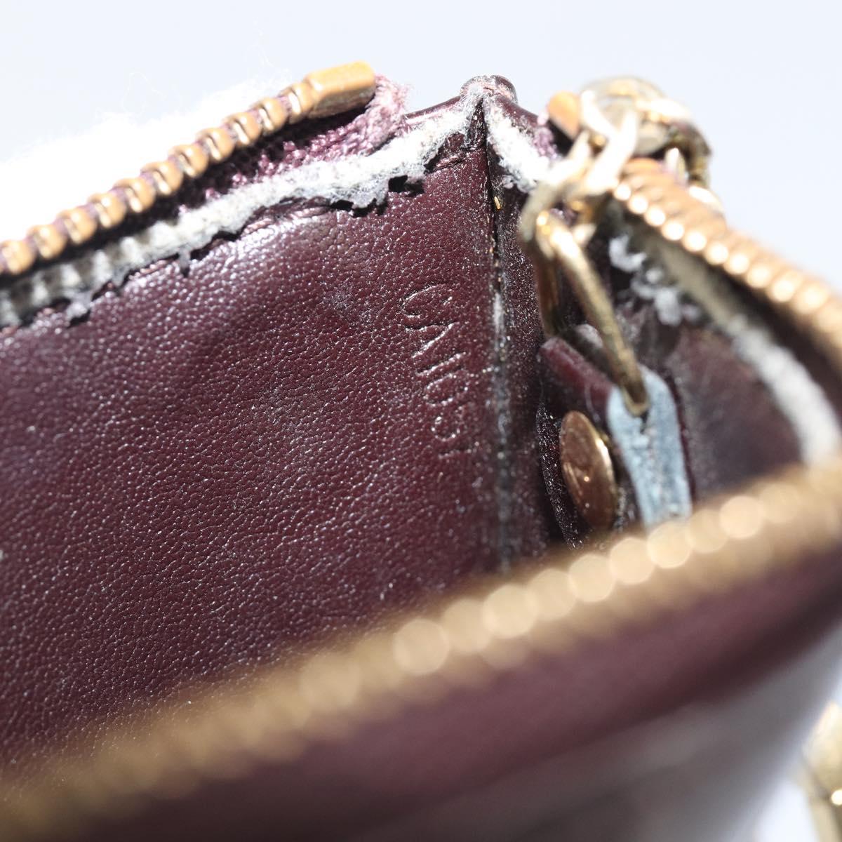 LOUIS VUITTON Monogram Vernis Pochette Cles Purse Amarante M93518 LV Auth 206941