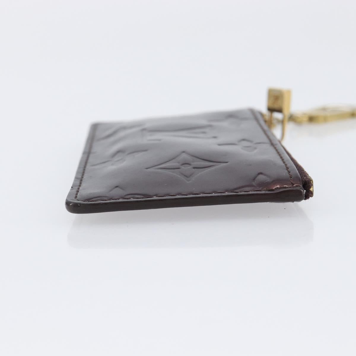 LOUIS VUITTON Monogram Vernis Pochette Cles Purse Amarante M93518 LV Auth 206941