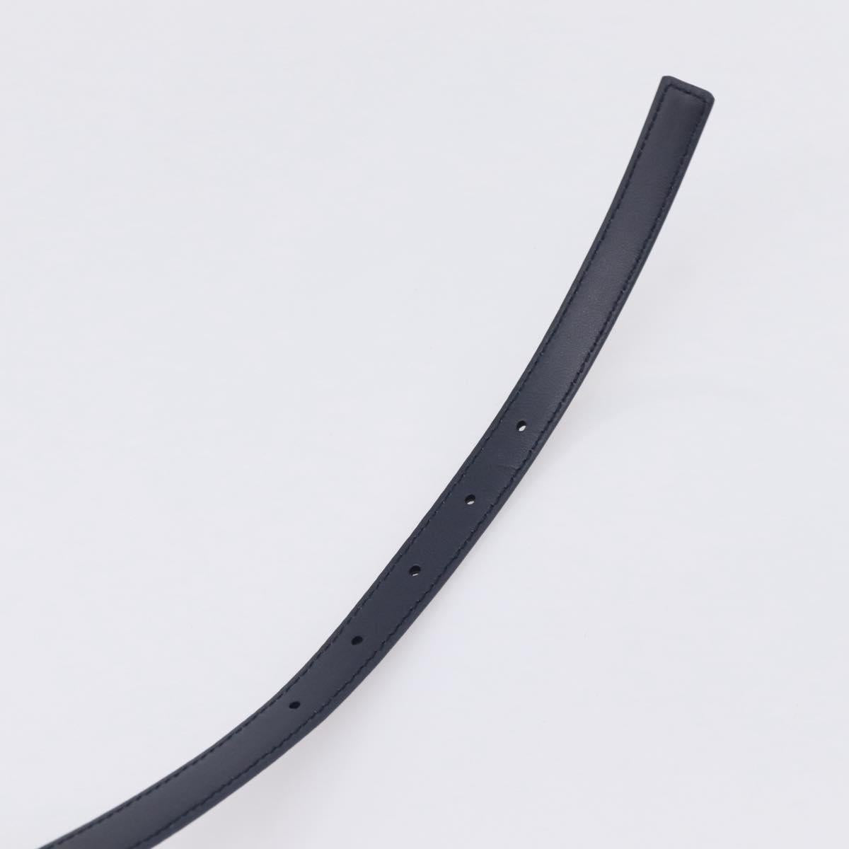 Christian Dior Belt Leather 39.4"" 85 Black Gold Auth 206942M