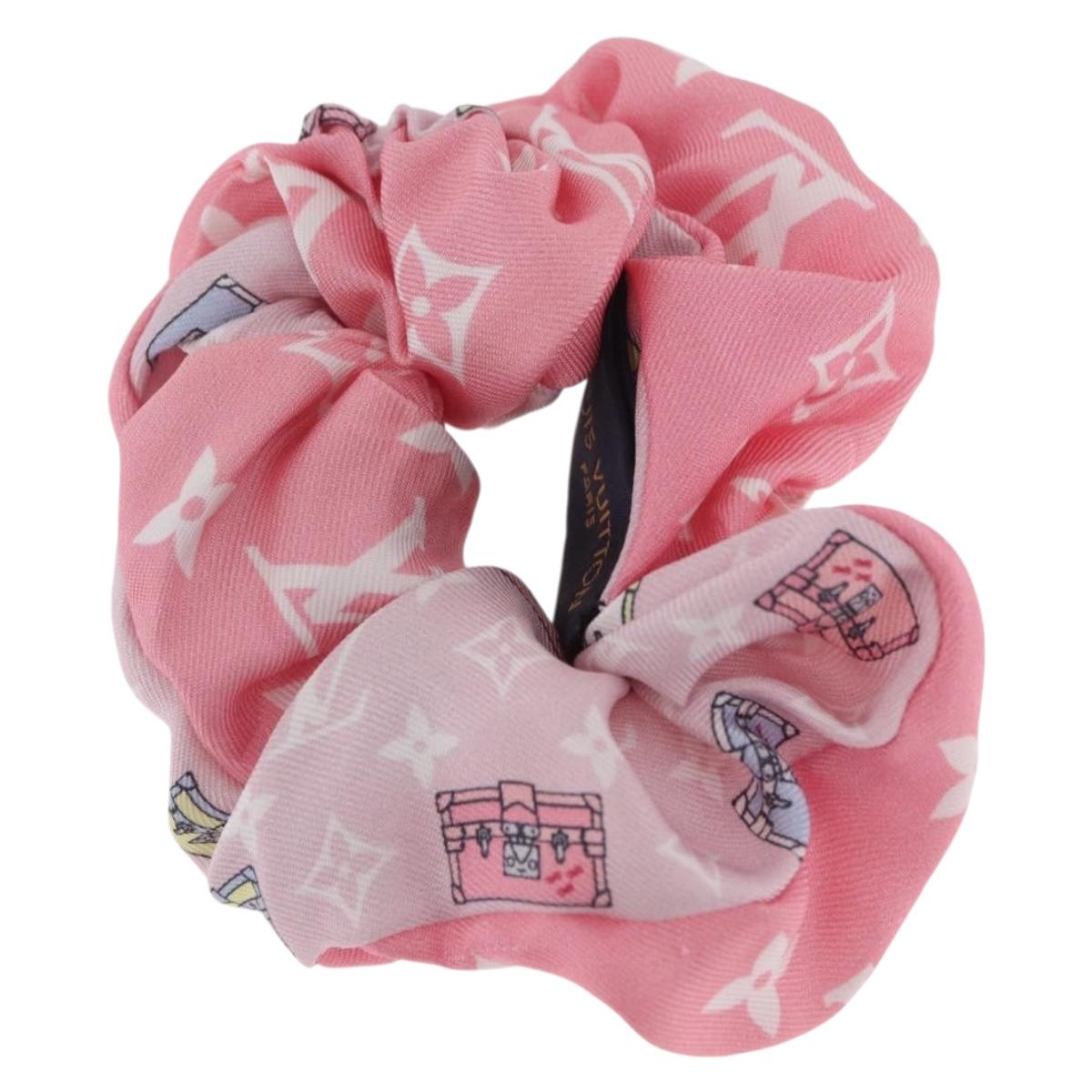 LOUIS VUITTON Minimalist Scrunchie Set Silk Pink M77692 LV Auth 206945A