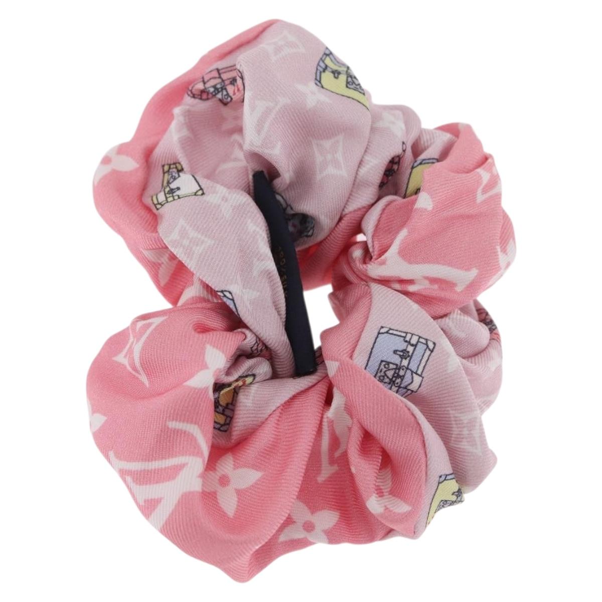 LOUIS VUITTON Minimalist Scrunchie Set Silk Pink M77692 LV Auth 206945A