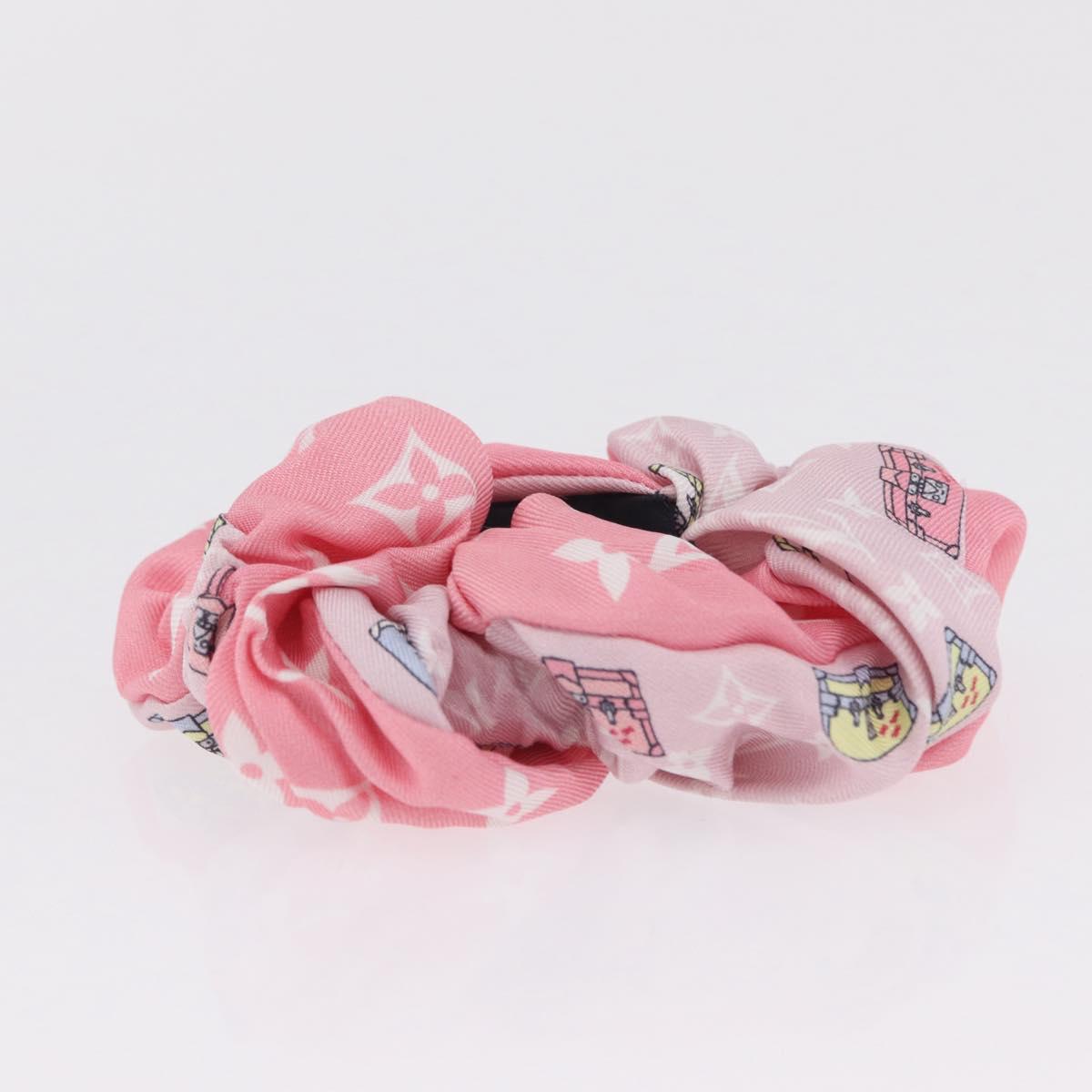LOUIS VUITTON Minimalist Scrunchie Set Silk Pink M77692 LV Auth 206945A