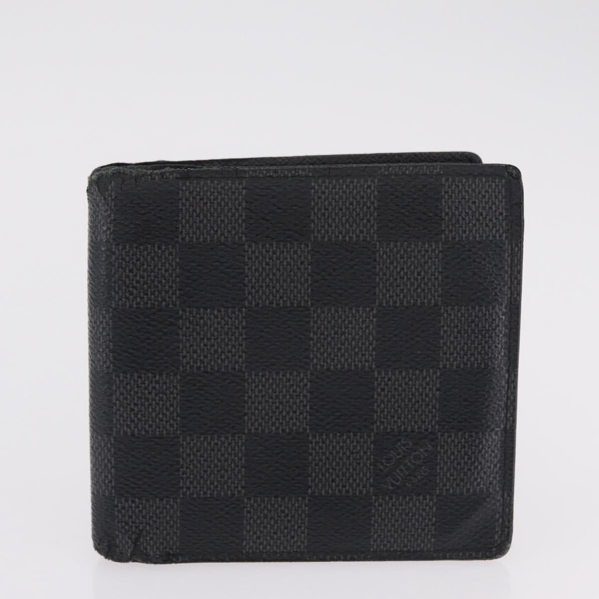 LOUIS VUITTON Damier Graphite Monogram Portefeuille Marco 2 Set Auth 206946