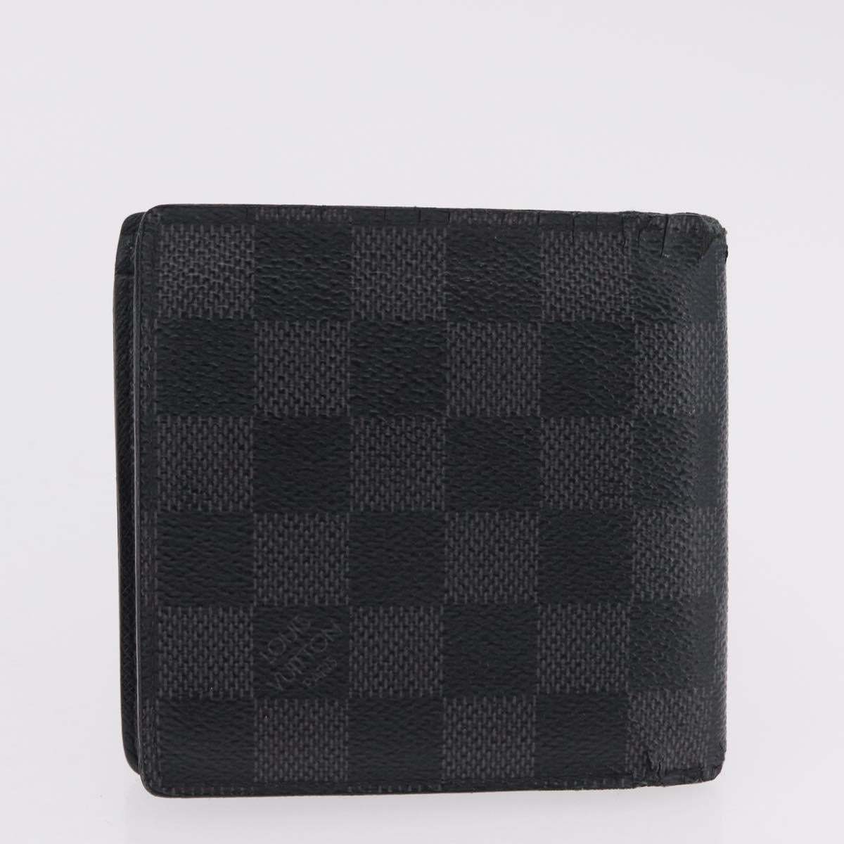 LOUIS VUITTON Damier Graphite Monogram Portefeuille Marco 2 Set Auth 206946