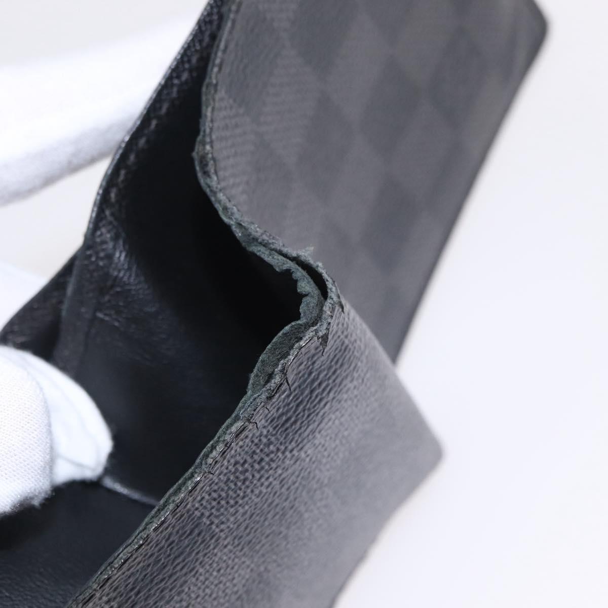 LOUIS VUITTON Damier Graphite Monogram Portefeuille Marco 2 Set Auth 206946