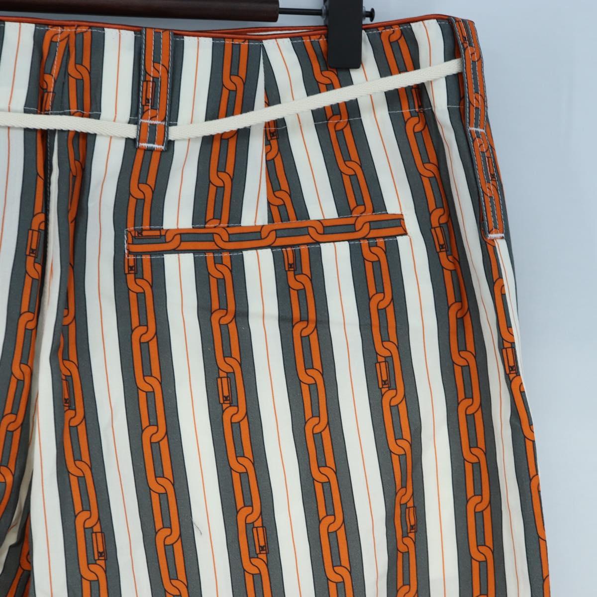 LOUIS VUITTON Pants Cotton 40 Orange LV Auth 206947M