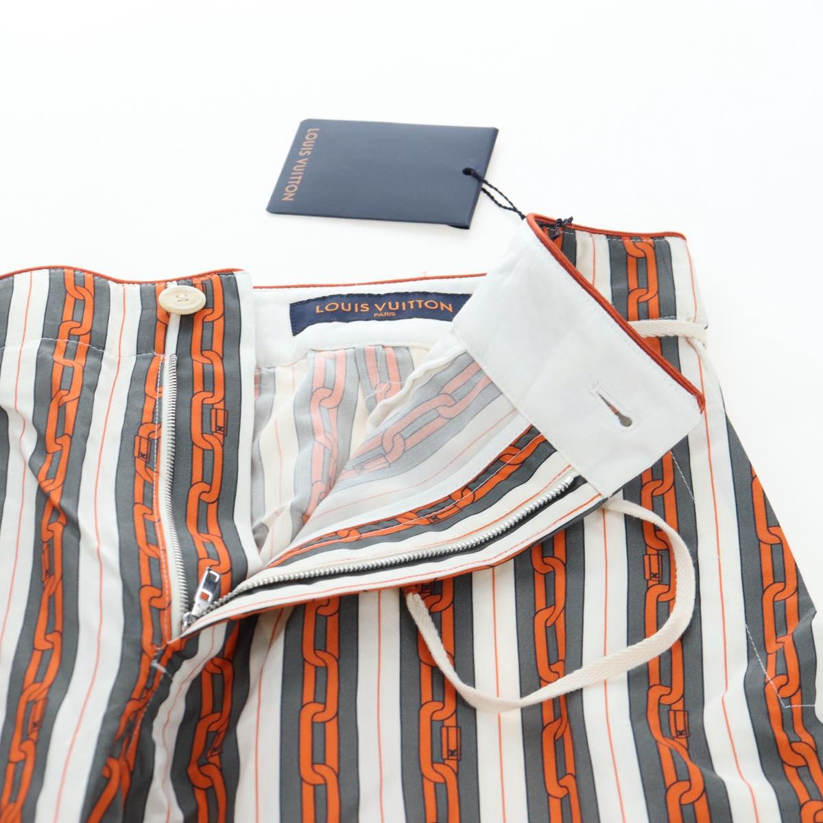 LOUIS VUITTON Pants Cotton 40 Orange LV Auth 206947M