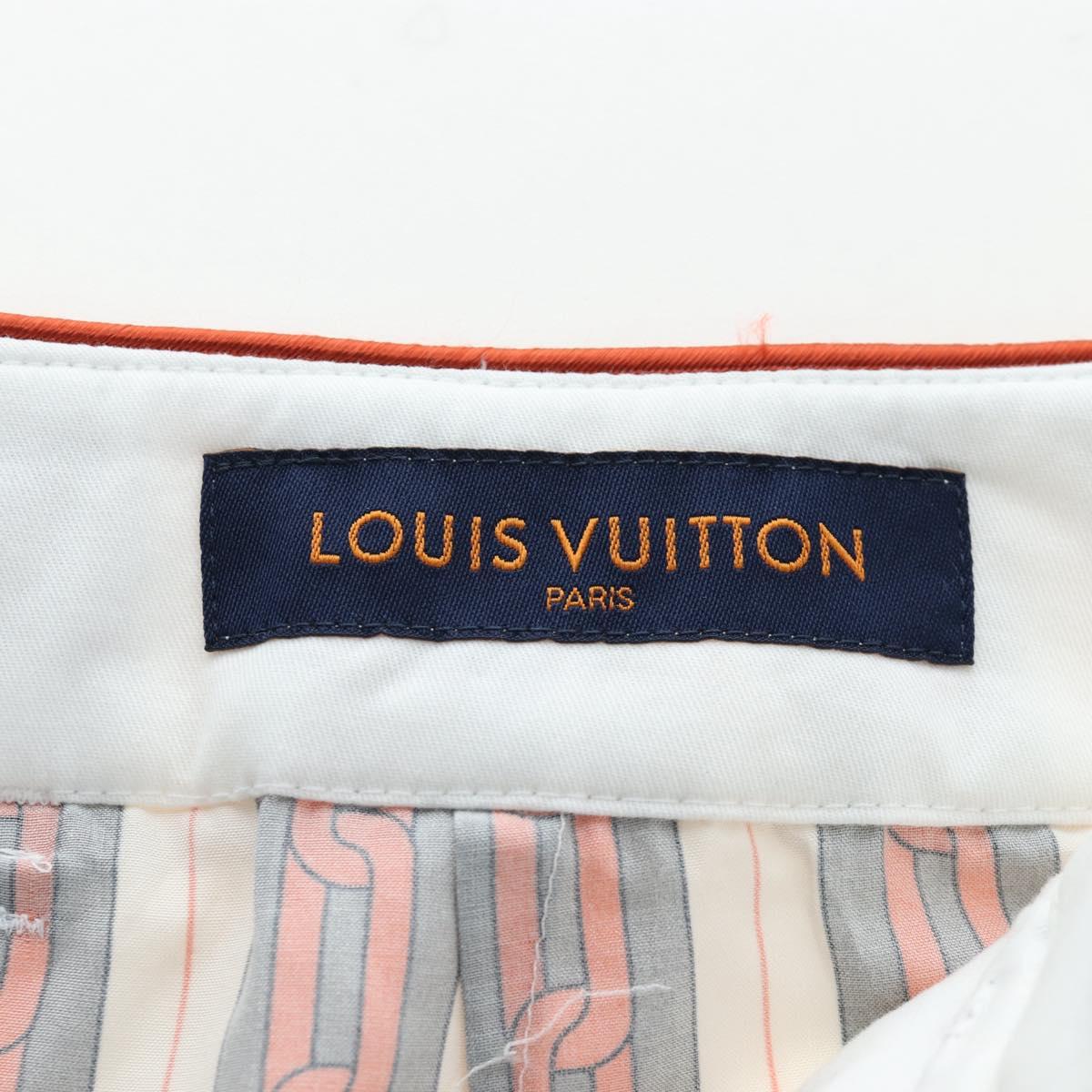 LOUIS VUITTON Pants Cotton 40 Orange LV Auth 206947M