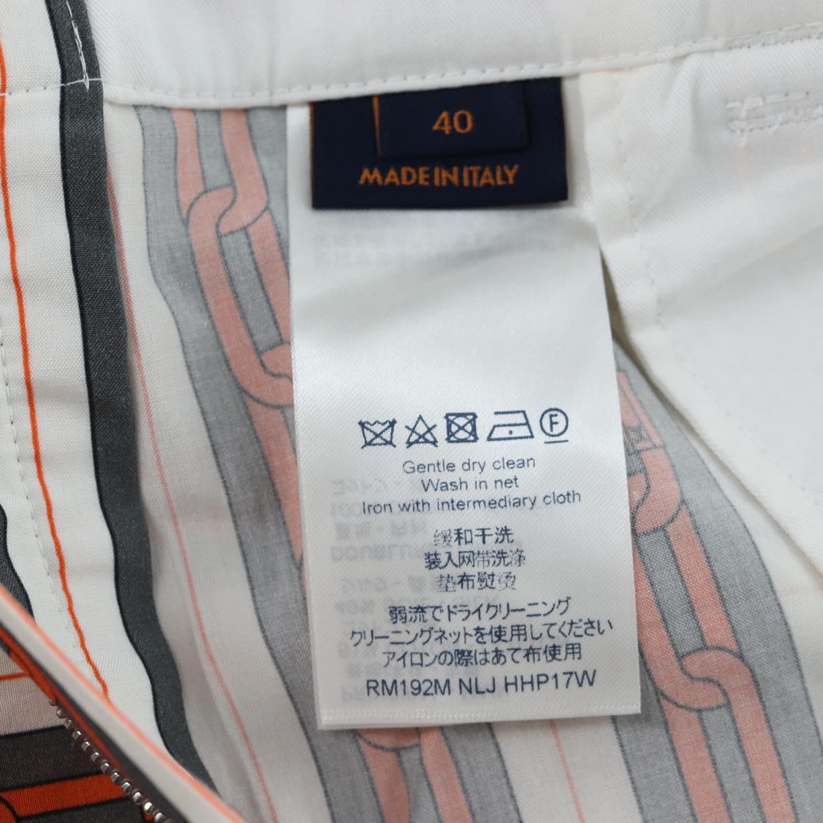 LOUIS VUITTON Pants Cotton 40 Orange LV Auth 206947M