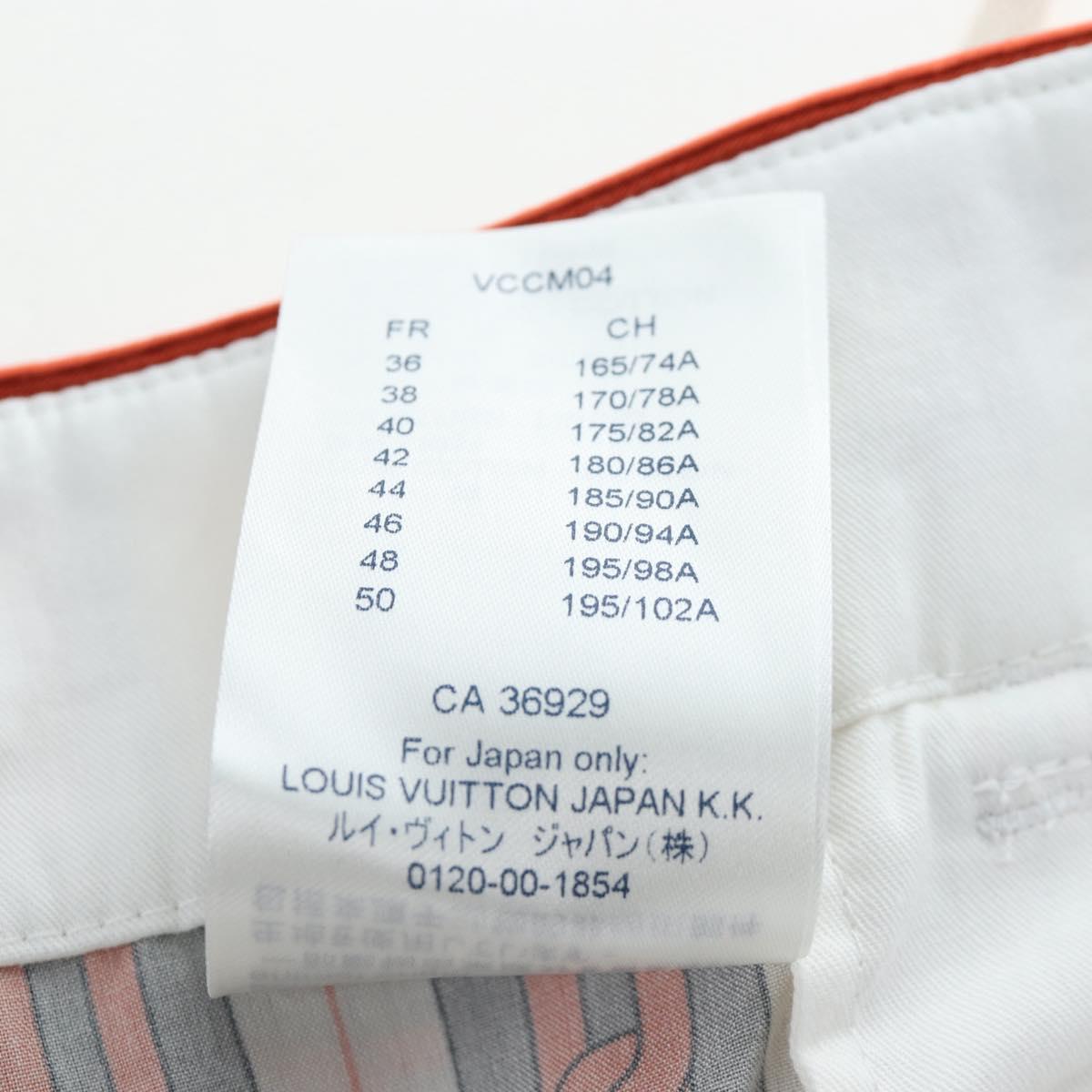 LOUIS VUITTON Pants Cotton 40 Orange LV Auth 206947M