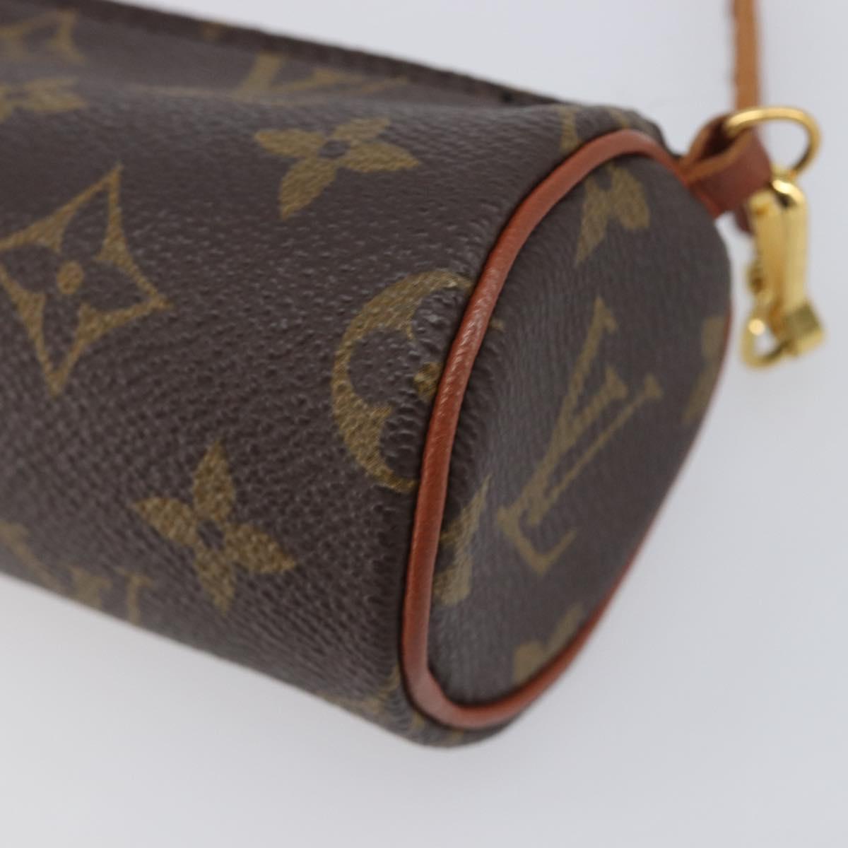 LOUIS VUITTON Monogram Papillon Pouch LV Auth 206960