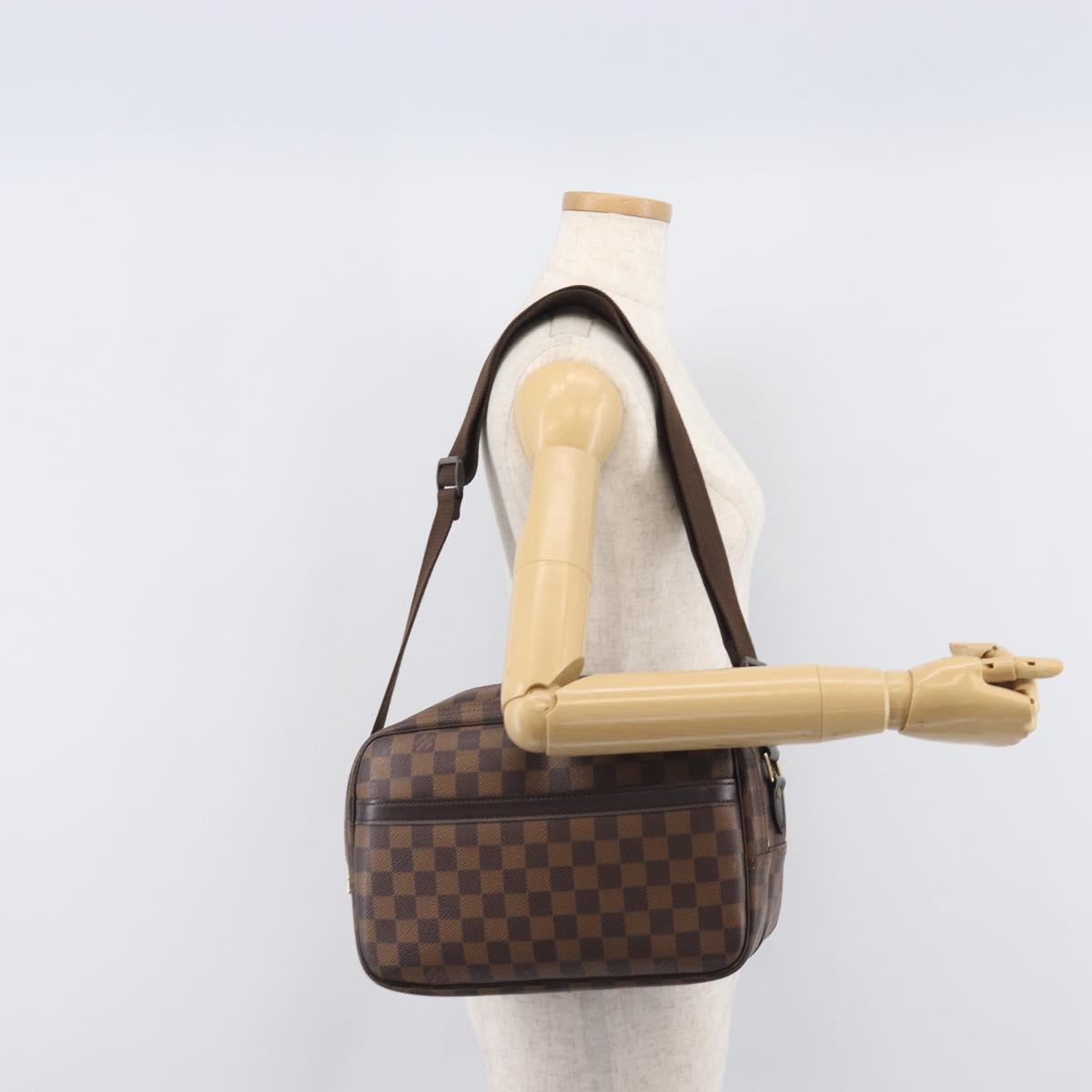 LOUIS VUITTON Damier Ebene Reporter PM Shoulder Bag SPO N45253 LV Auth 206963