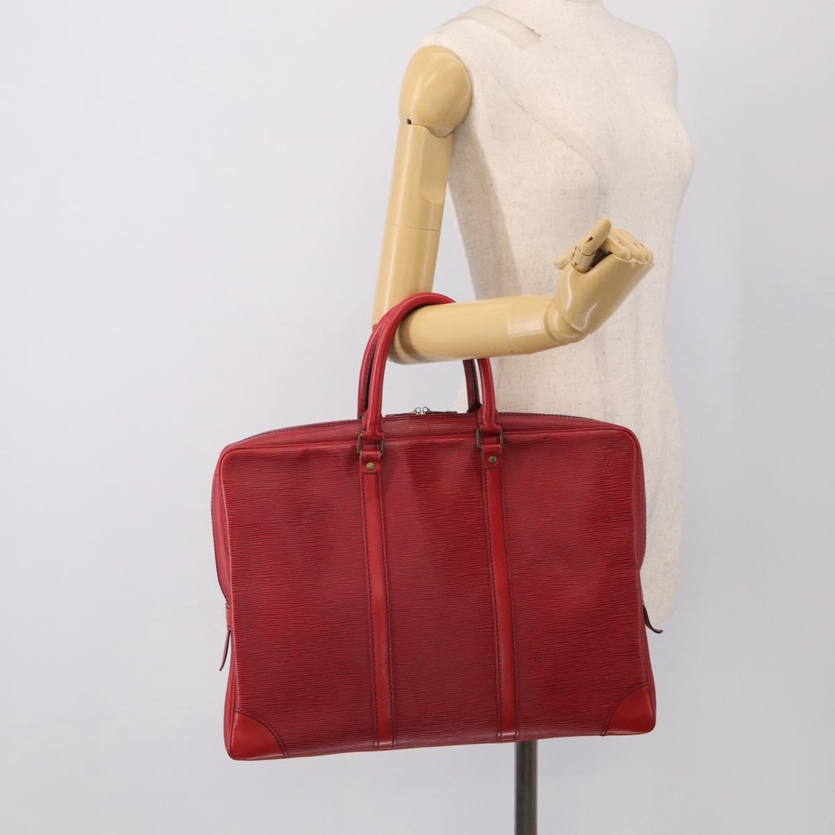 LOUIS VUITTON Epi Porte Documents Voyage Business Bag Red M54477 LV Auth 206964