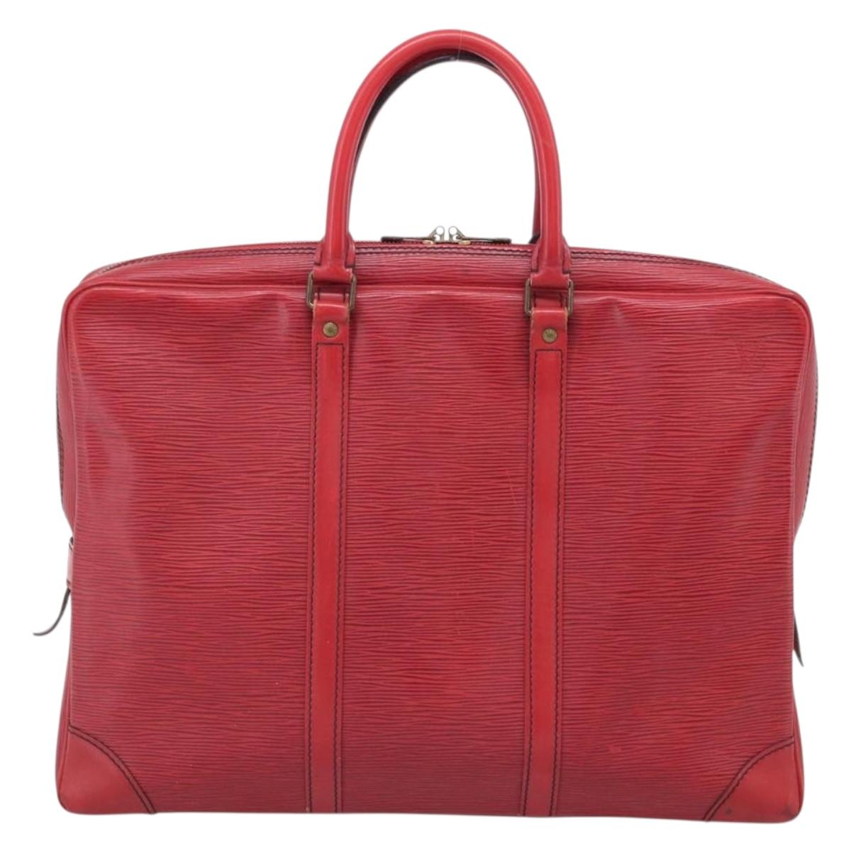 LOUIS VUITTON Epi Porte Documents Voyage Business Bag Red M54477 LV Auth 206964