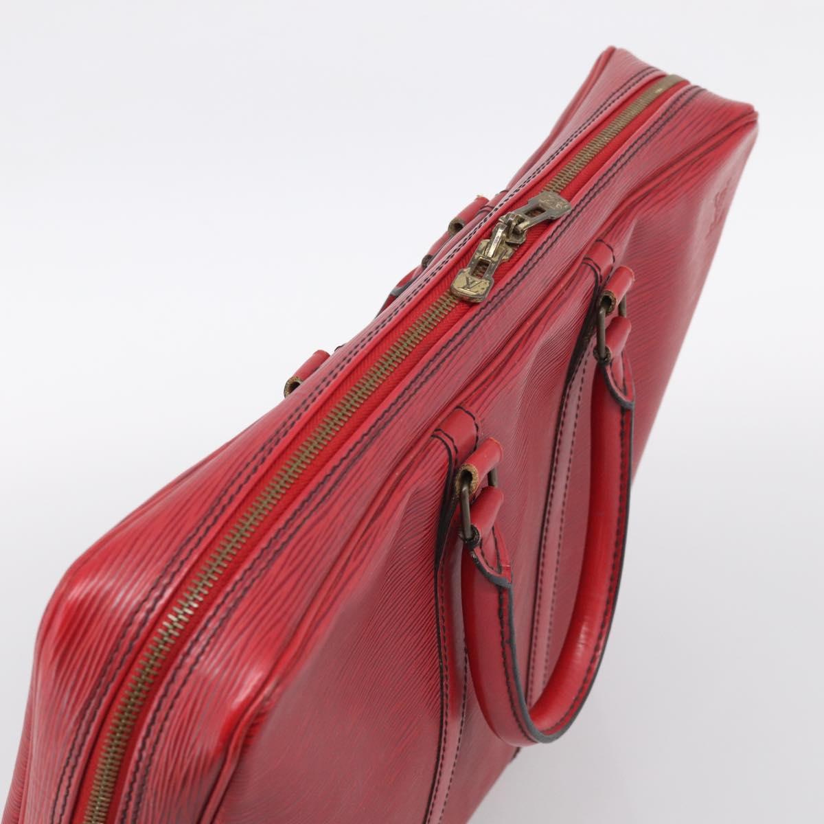 LOUIS VUITTON Epi Porte Documents Voyage Business Bag Red M54477 LV Auth 206964