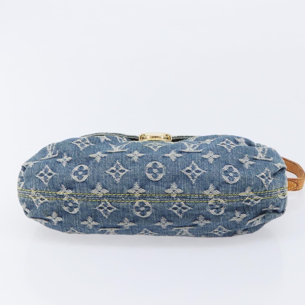 LOUIS VUITTON Monogram Denim Mini Preity Hand Bag Blue M95050 LV Auth 206965