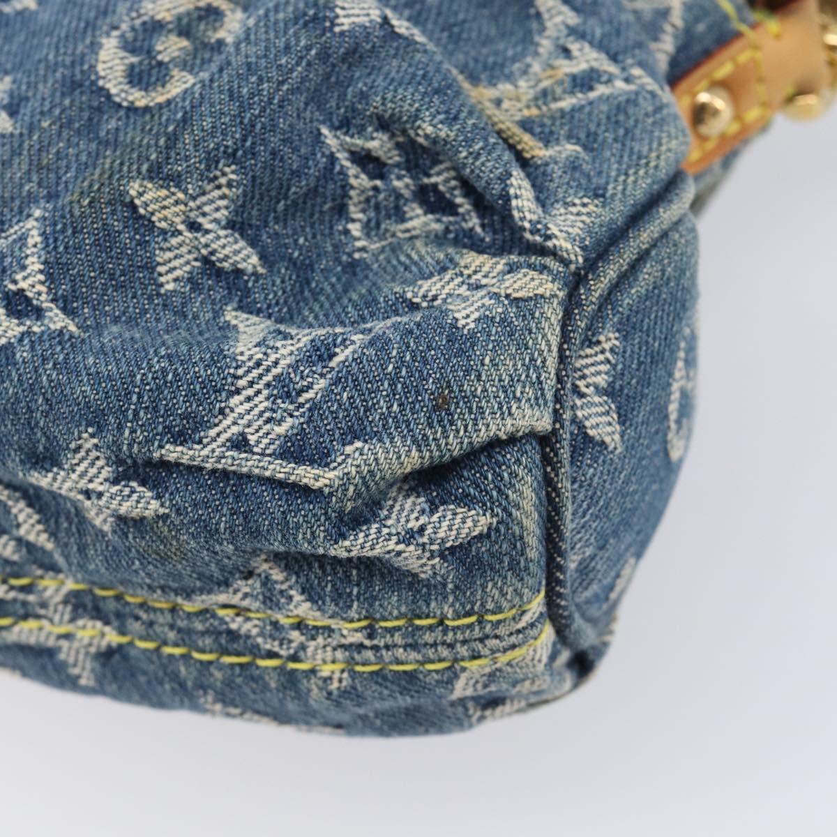 LOUIS VUITTON Monogram Denim Mini Preity Hand Bag Blue M95050 LV Auth 206965