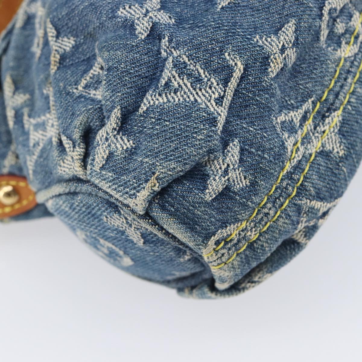 LOUIS VUITTON Monogram Denim Mini Preity Hand Bag Blue M95050 LV Auth 206965