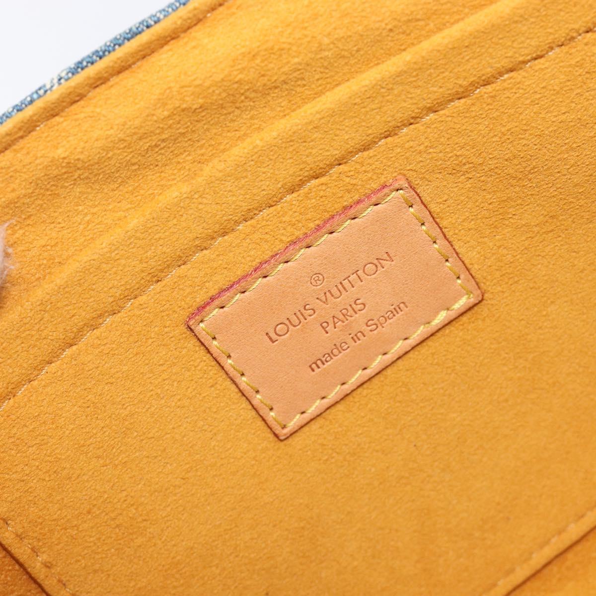 LOUIS VUITTON Monogram Denim Mini Preity Hand Bag Blue M95050 LV Auth 206965
