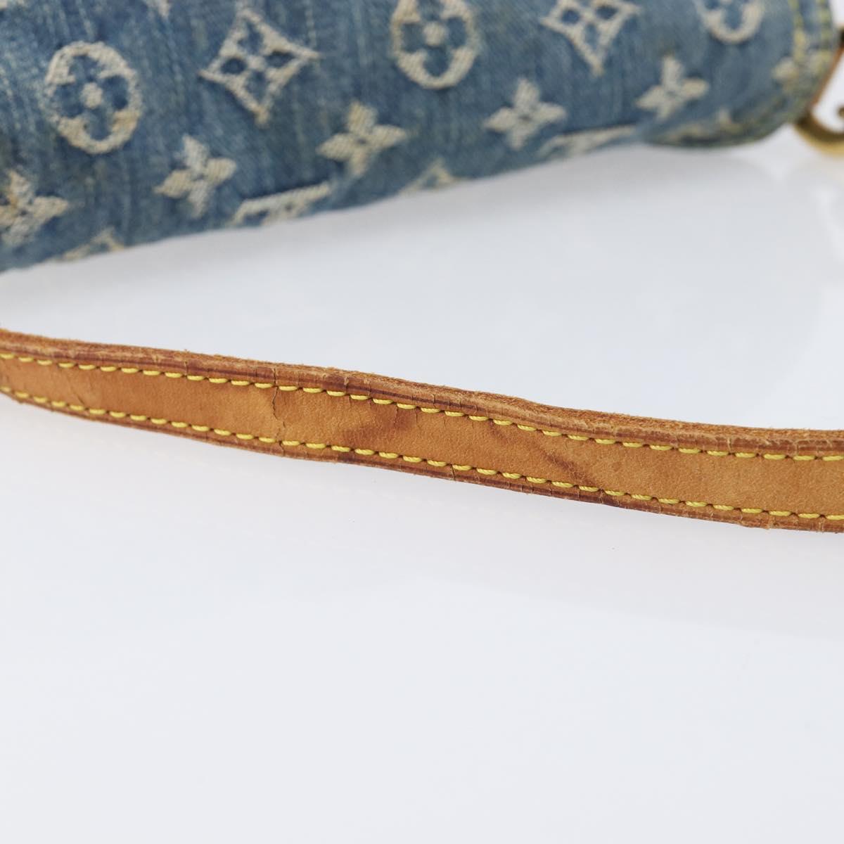 LOUIS VUITTON Monogram Denim Mini Preity Hand Bag Blue M95050 LV Auth 206965