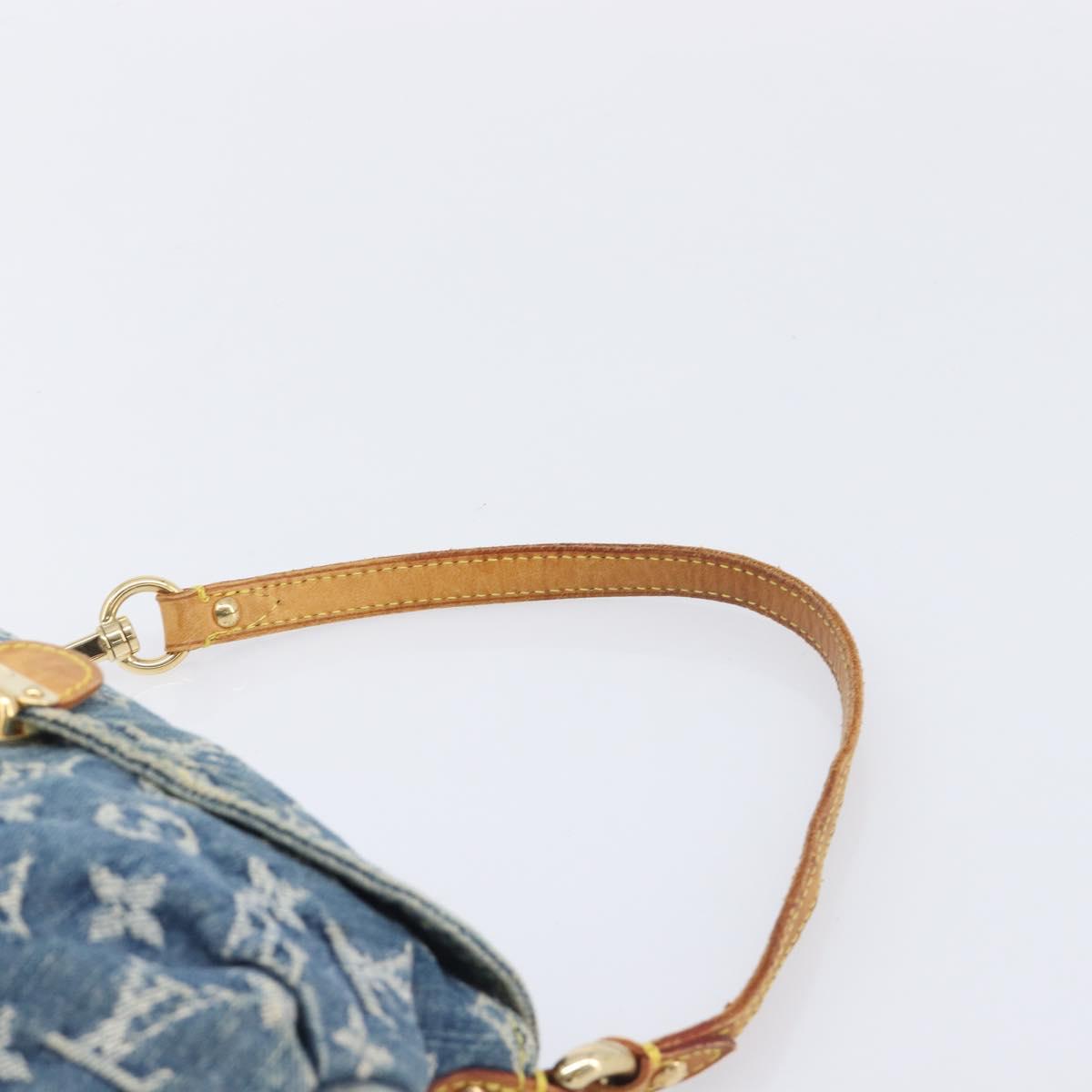 LOUIS VUITTON Monogram Denim Mini Preity Hand Bag Blue M95050 LV Auth 206965