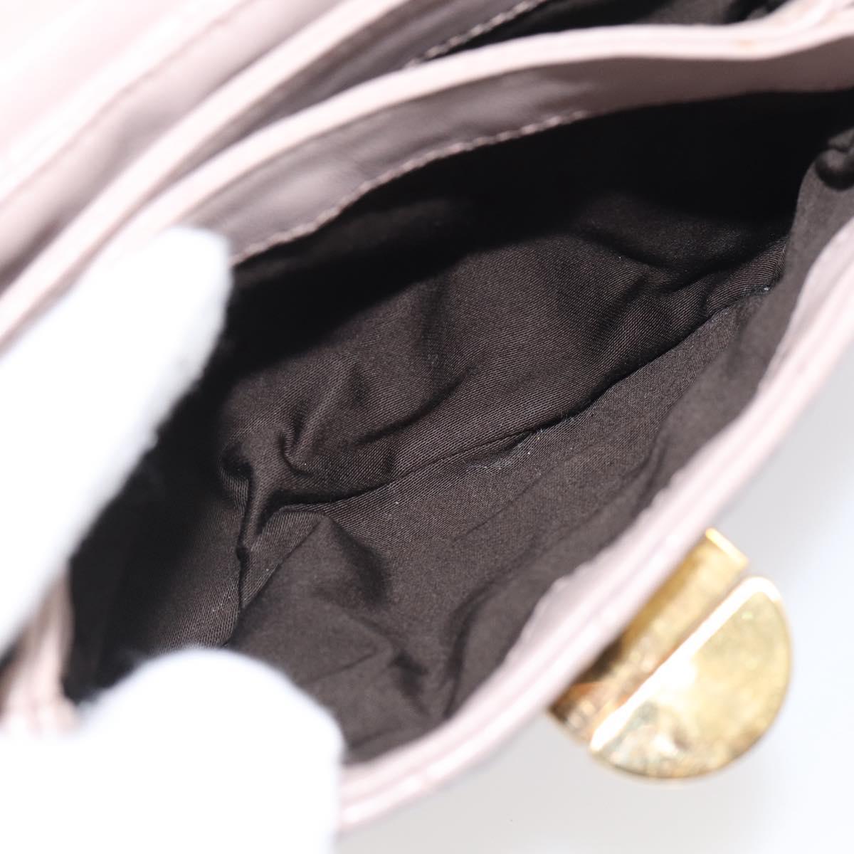 Miu Miu Shoulder Bag Leather Pink Gold Auth 206967A
