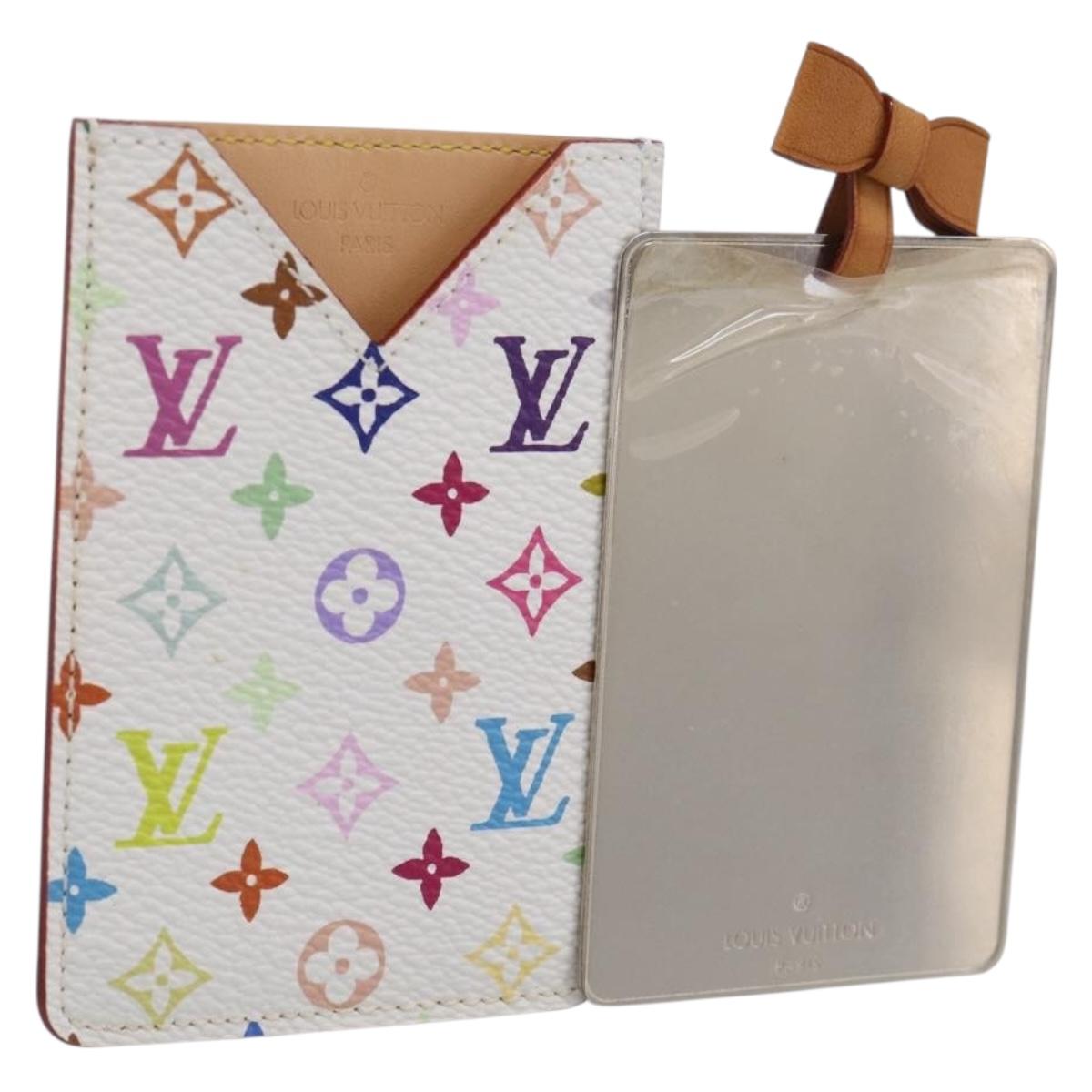 LOUIS VUITTON Monogram Multicolor Etui Miroir Hand White M92651 LV Auth 206980M