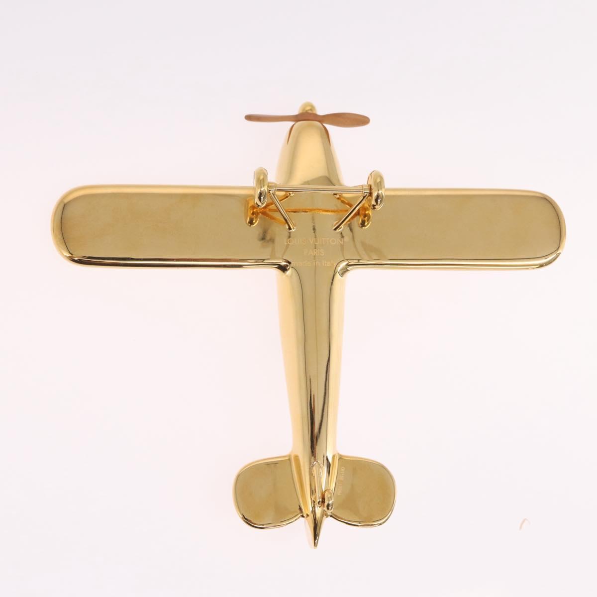 LOUIS VUITTON Airplane Paper Weight Gold GI1158 LV Auth 206982SM