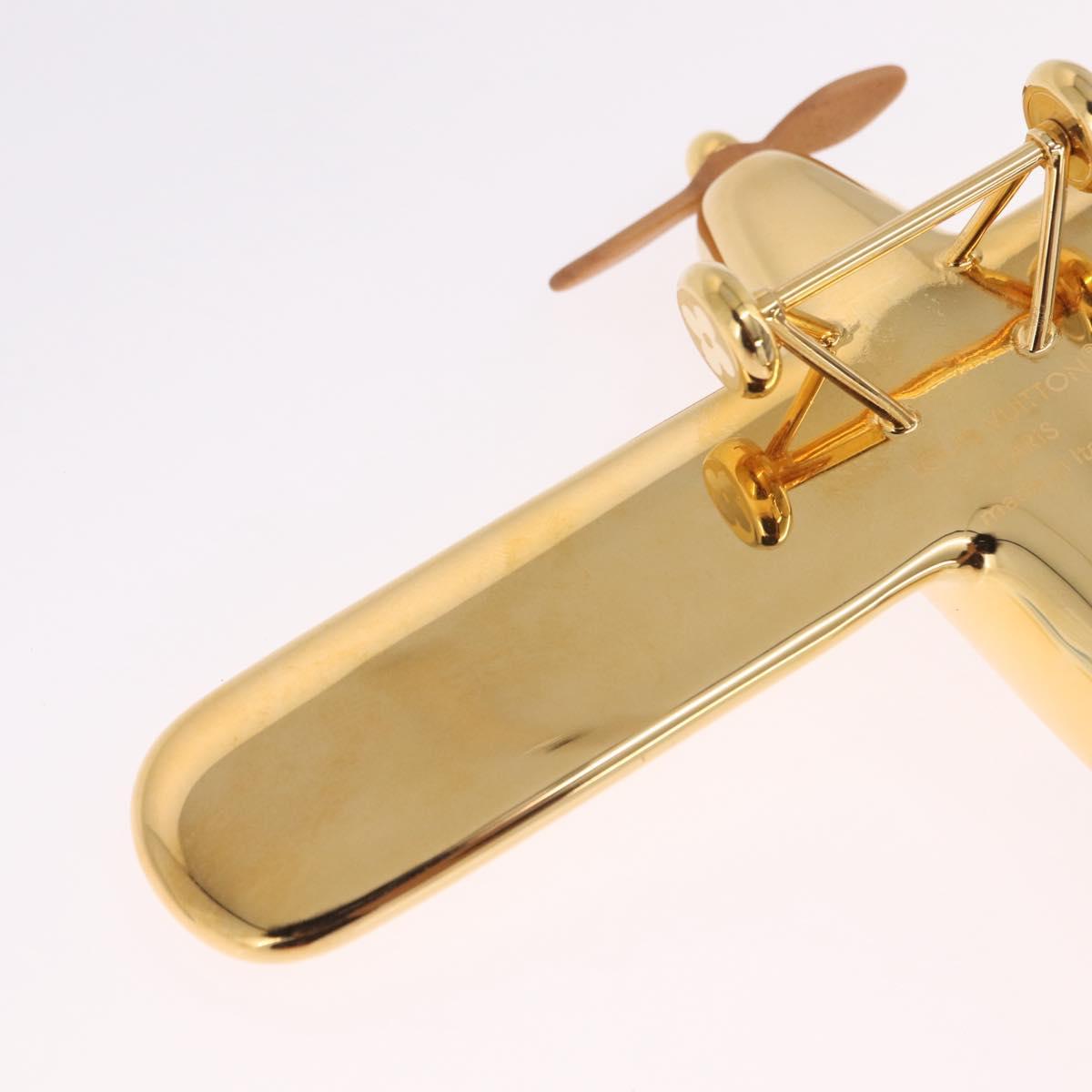 LOUIS VUITTON Airplane Paper Weight Gold GI1158 LV Auth 206982SM
