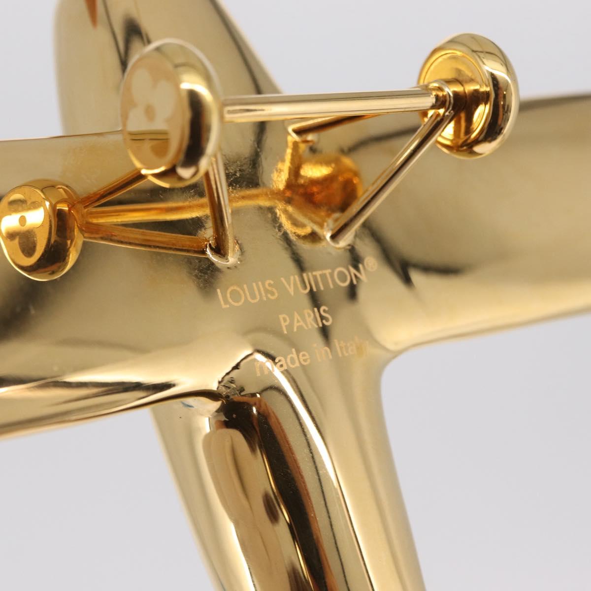 LOUIS VUITTON Airplane Paper Weight Gold GI1158 LV Auth 206982SM