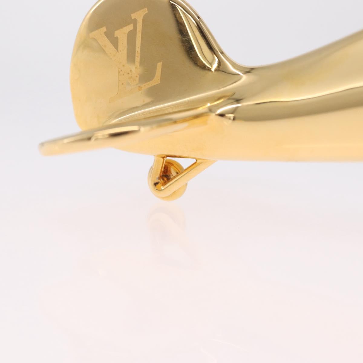 LOUIS VUITTON Airplane Paper Weight Gold GI1158 LV Auth 206982SM