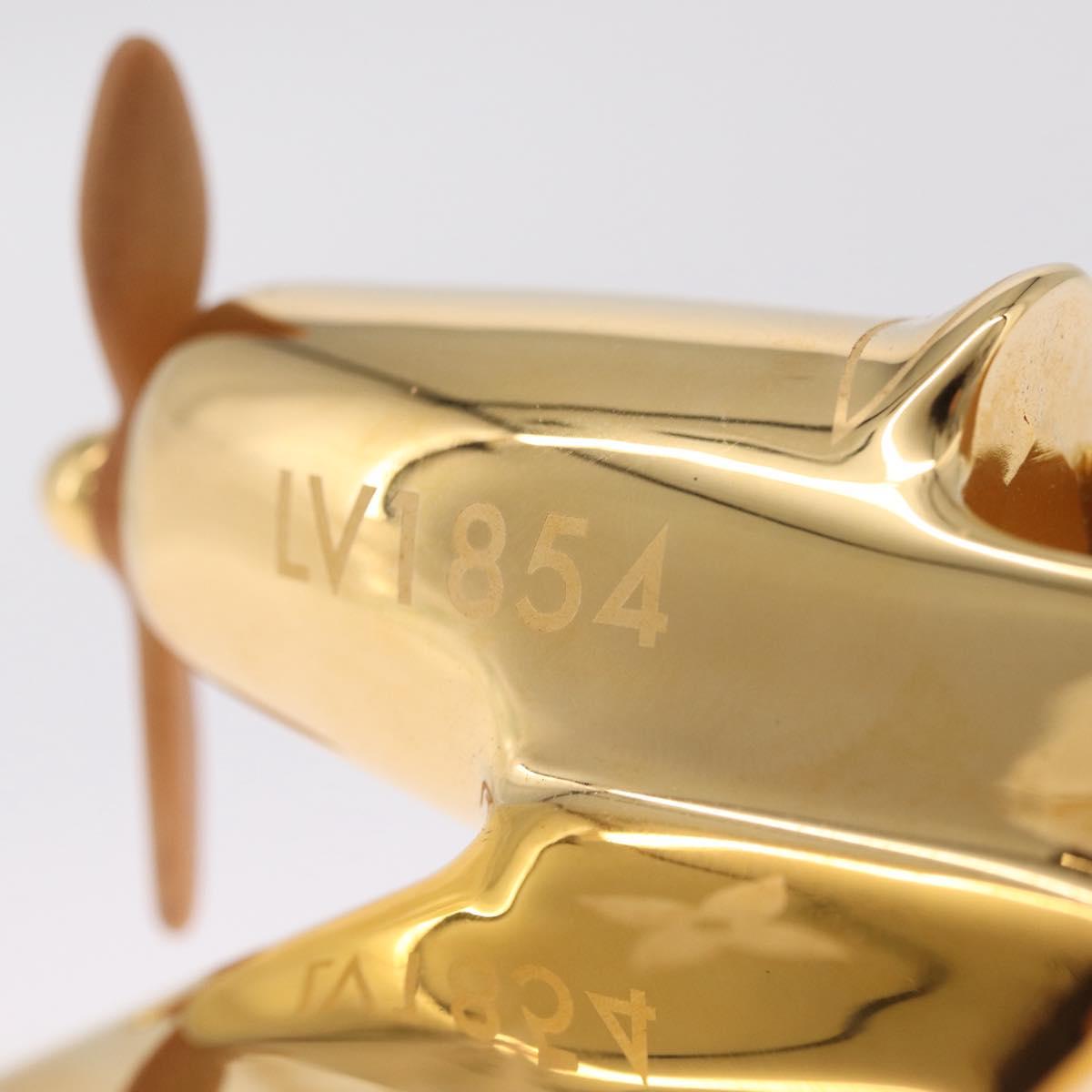 LOUIS VUITTON Airplane Paper Weight Gold GI1158 LV Auth 206982SM
